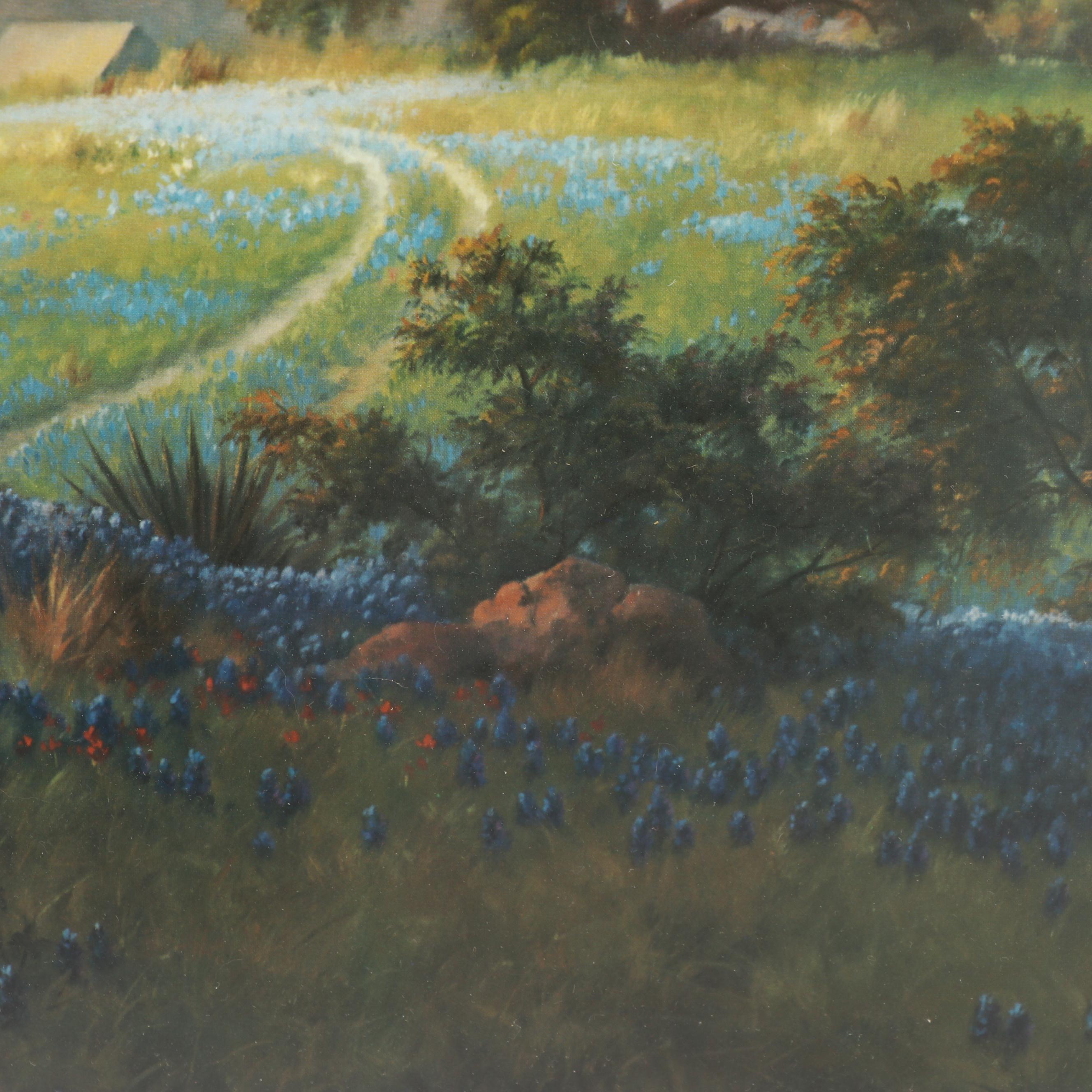 Dalhart Windberg Offset Lithograph "Blue Springtime"