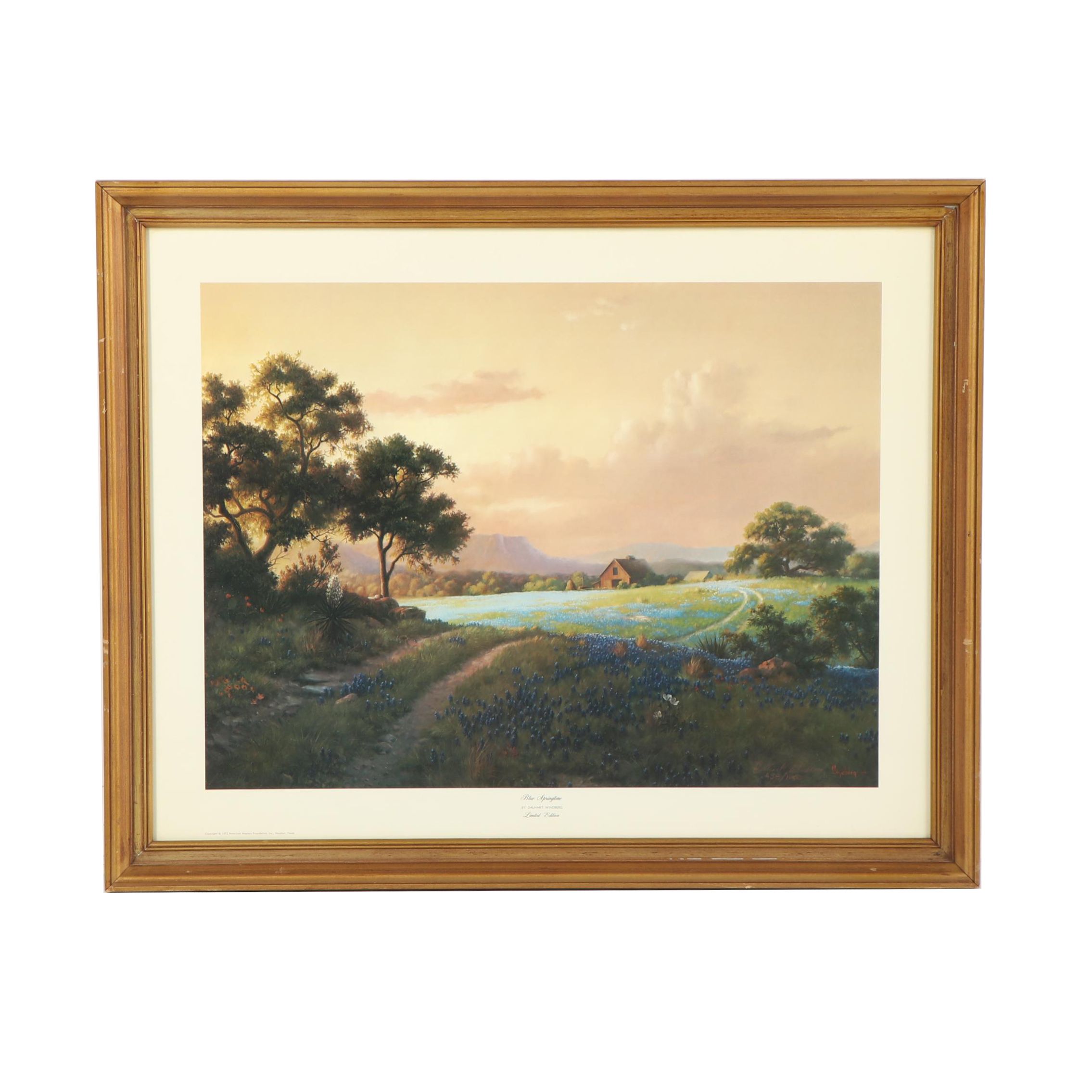 Dalhart Windberg Offset Lithograph "Blue Springtime"