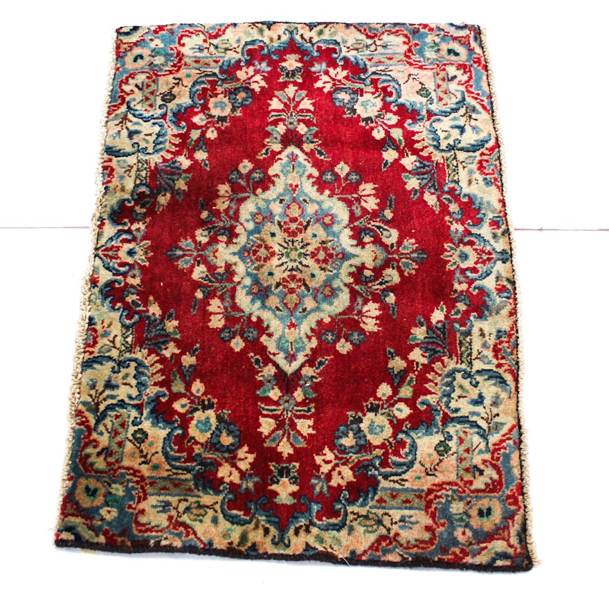 Vintage Hand-Knotted Persian Sarouk Rug