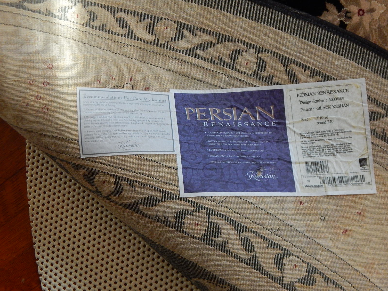 Karastan Round Persian Renaissance "Kashan" Area Rug