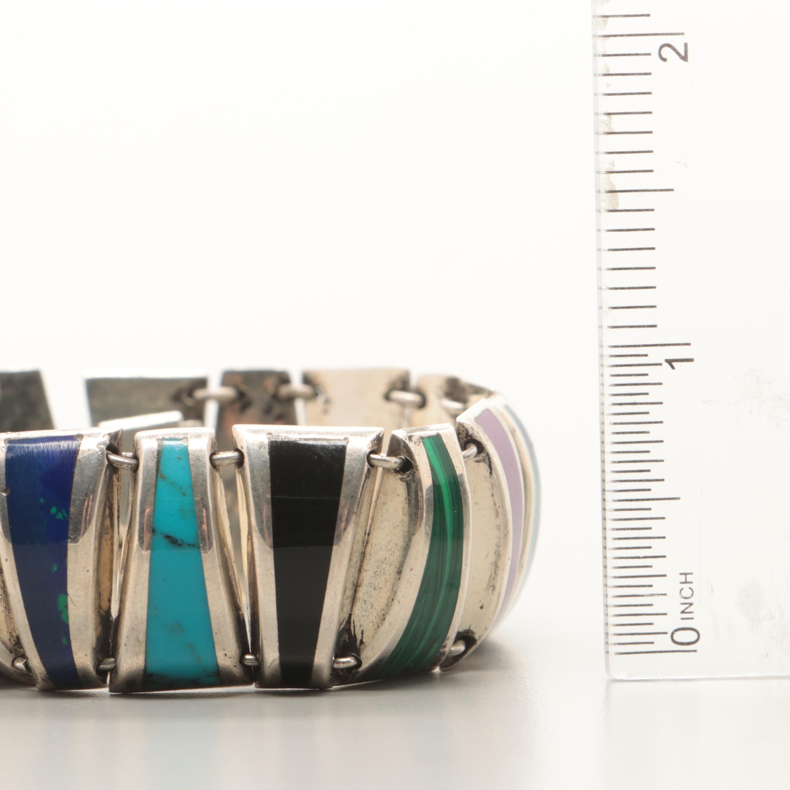 Sterling Silver Imitation Stone Bracelet Selection