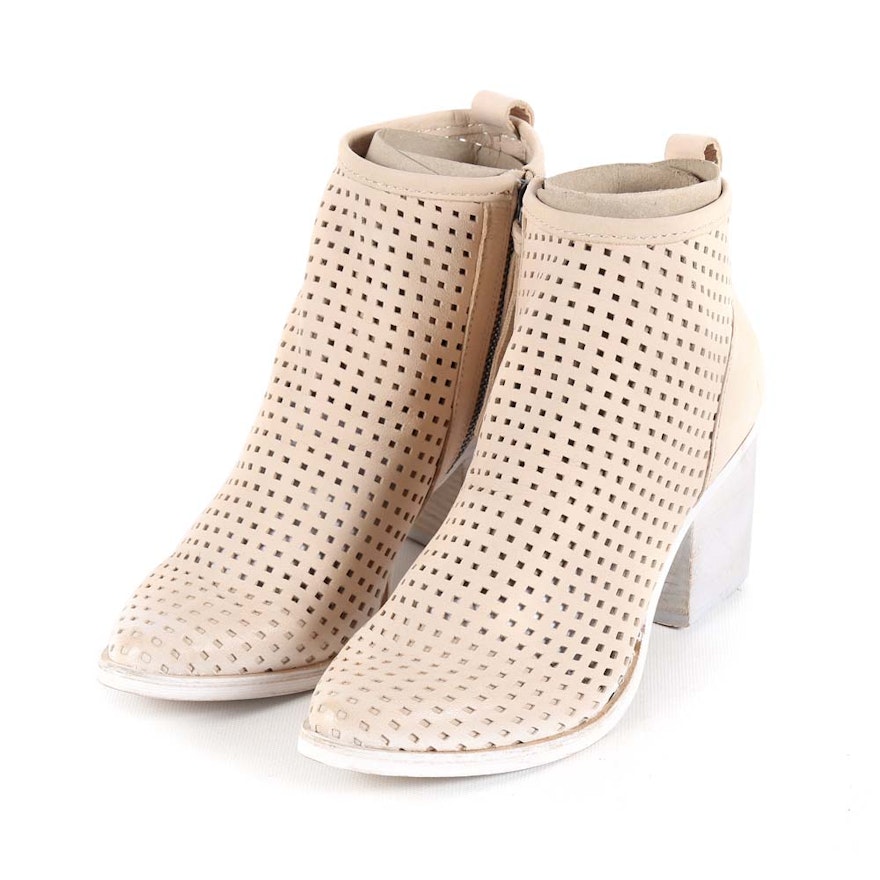 Dolce Vita Kenyon Sand Perforated Nubuck Booties