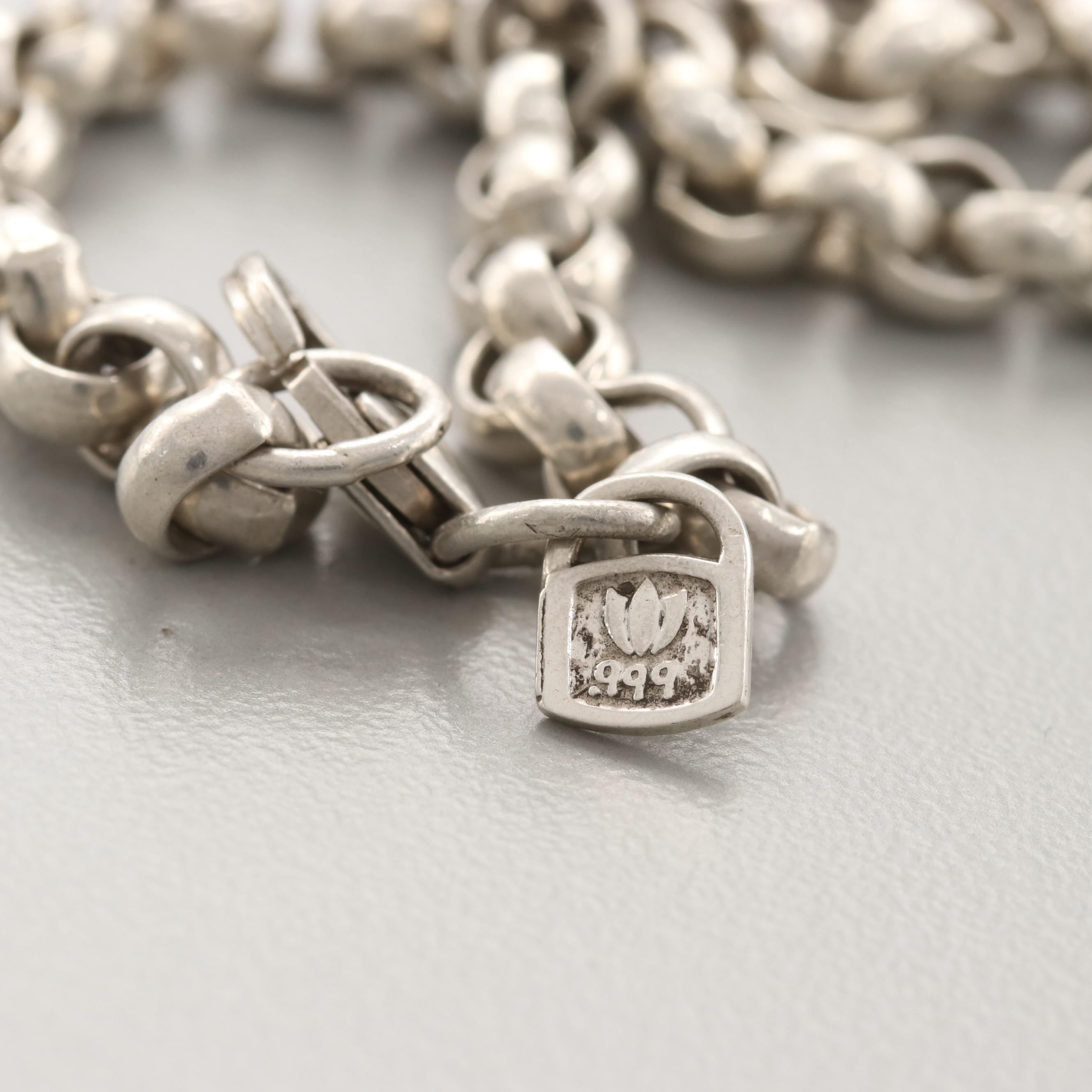 Sterling Silver Bezel with 2000 "Millennium Eagle" Silver Bullion Coin Necklace