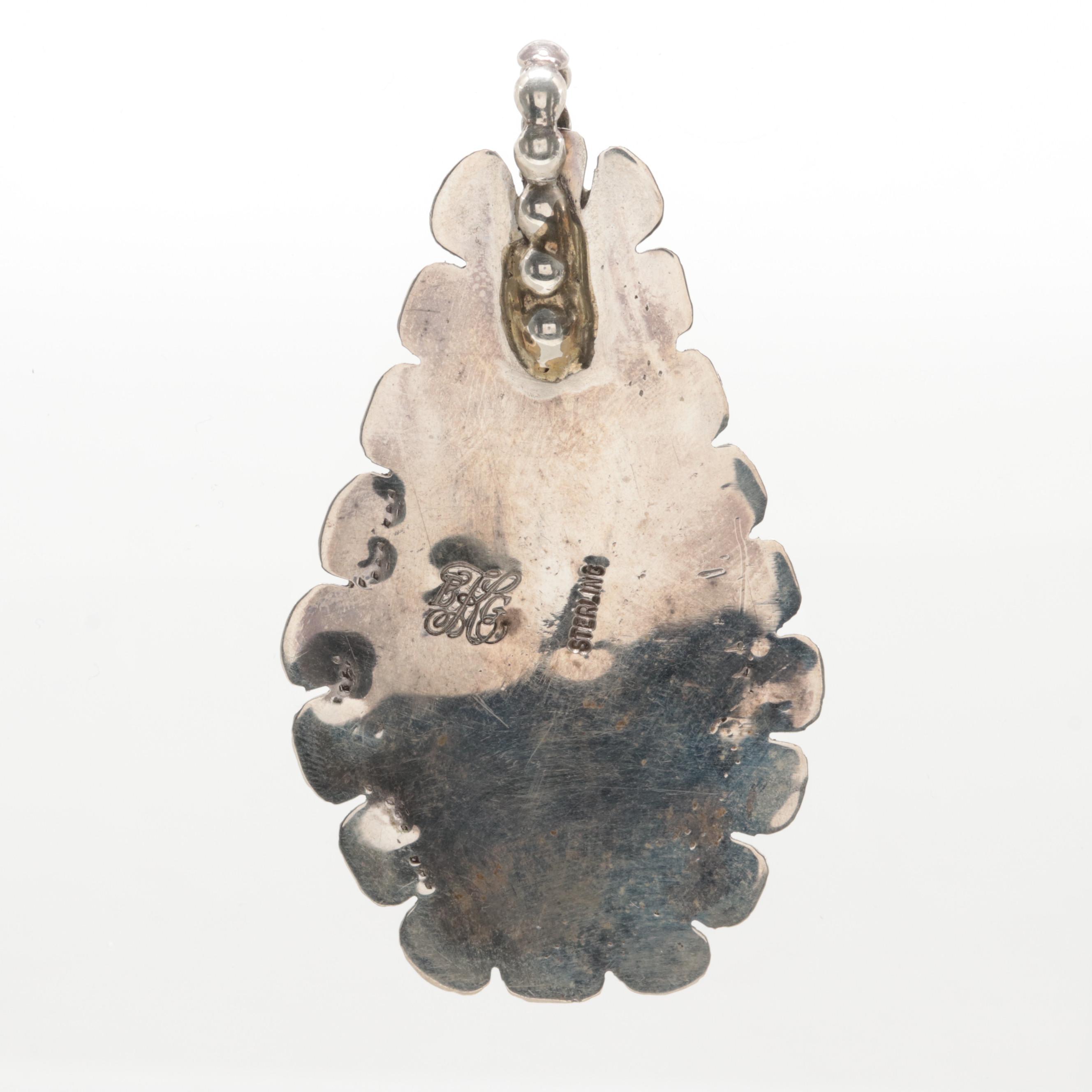 Bill Kirkham Sterling Silver Tiger Iron Pendant