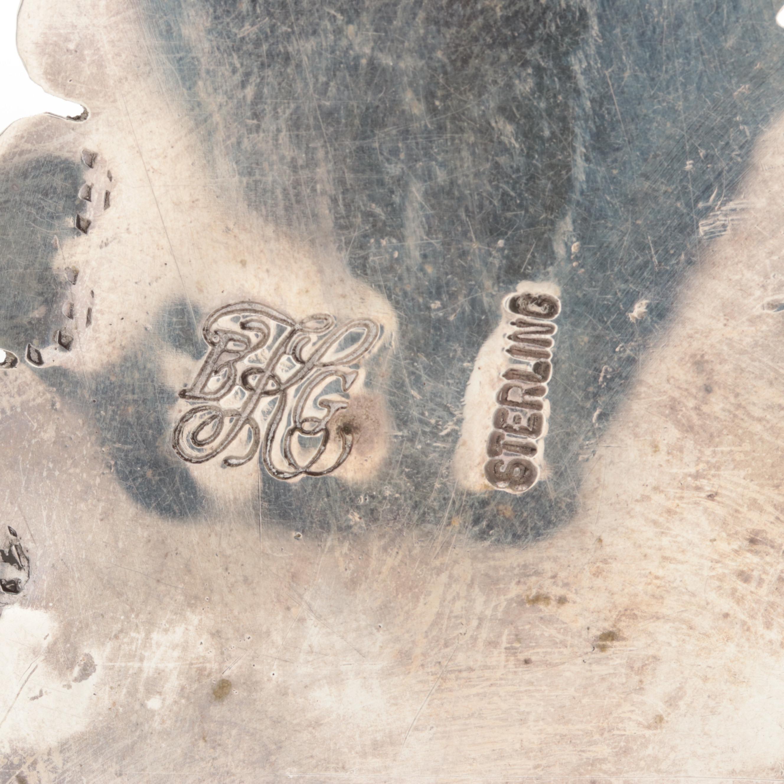 Bill Kirkham Sterling Silver Tiger Iron Pendant