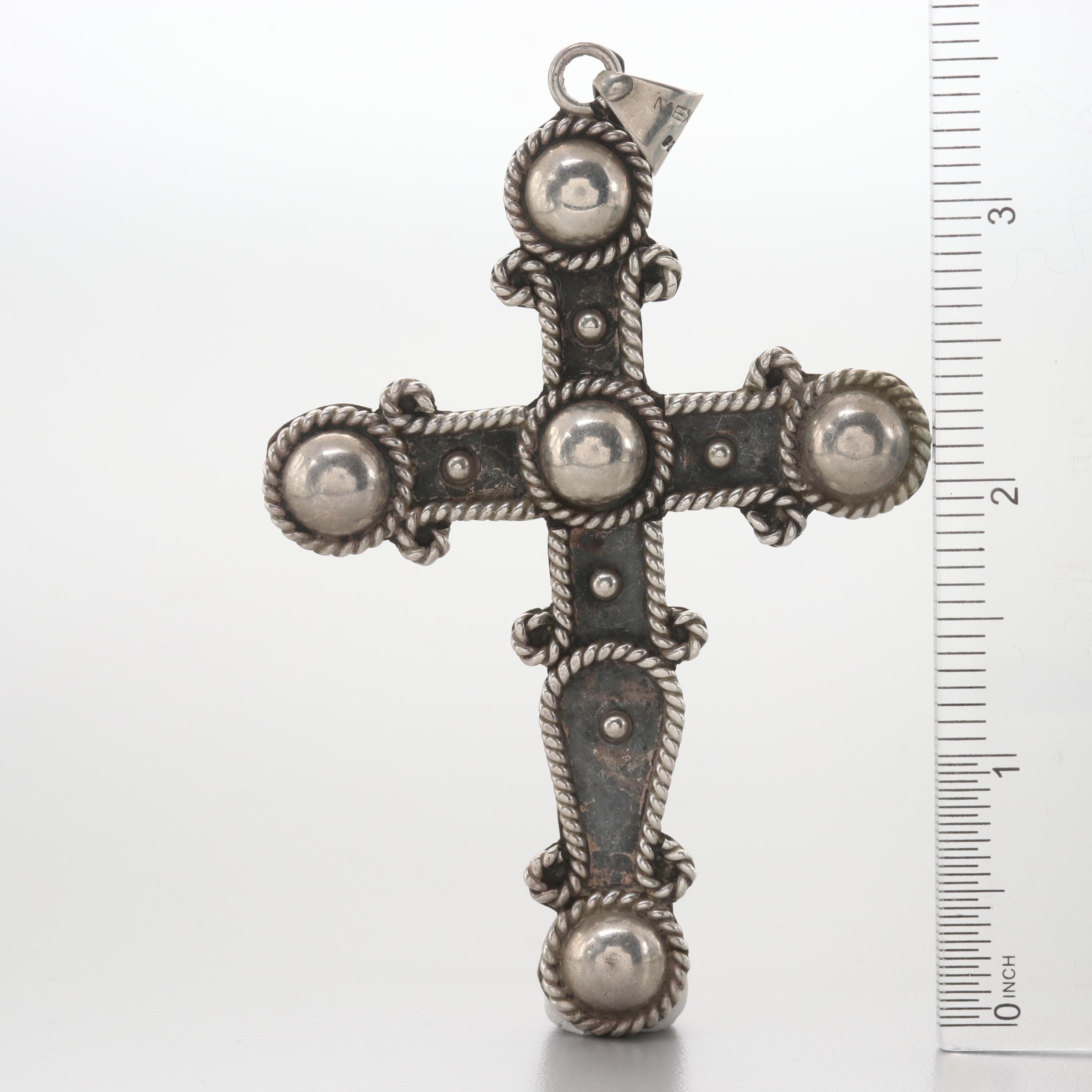 Sterling Silver Jewelry Assortment Including Cross Motifs