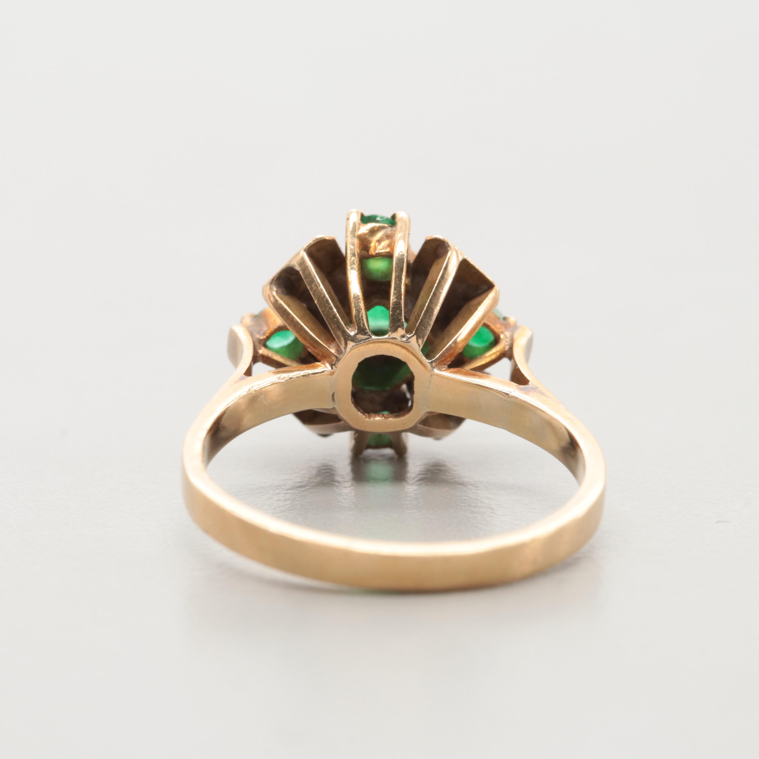 18K Yellow Gold Emerald Ring