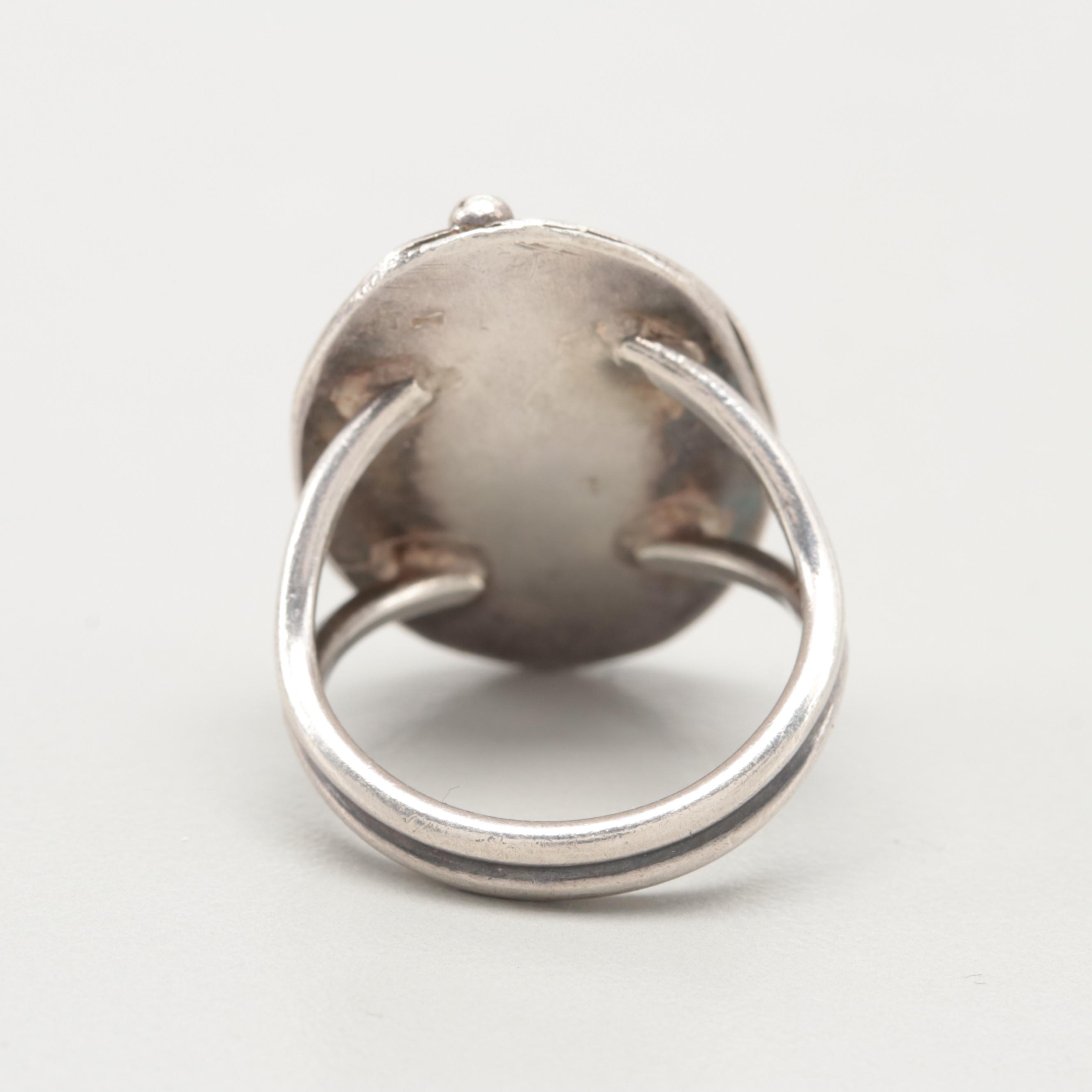 Southwestern Style Sterling Silver Turquoise Ring