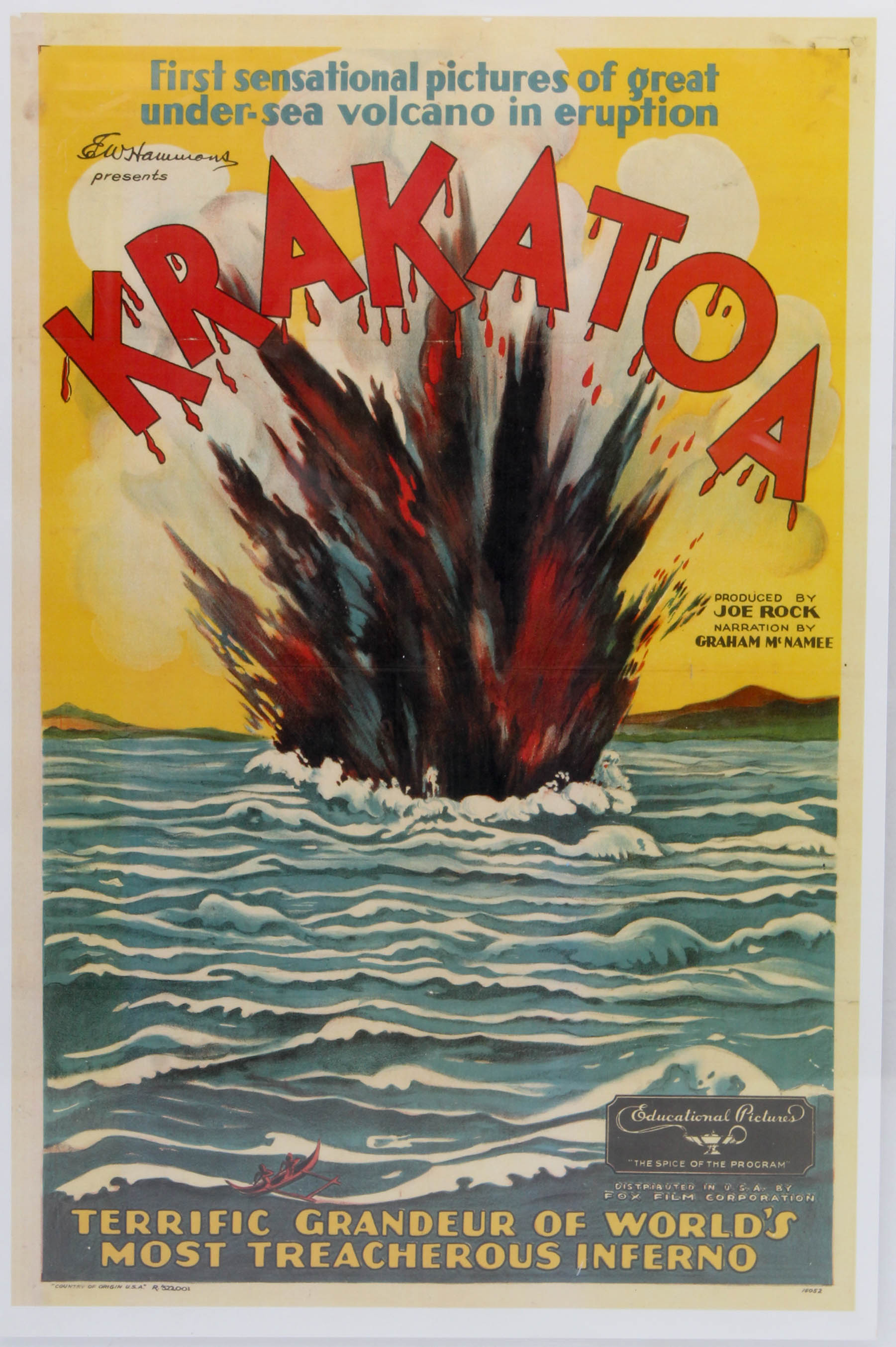 Reproduction Movie Poster for "Krakatoa"