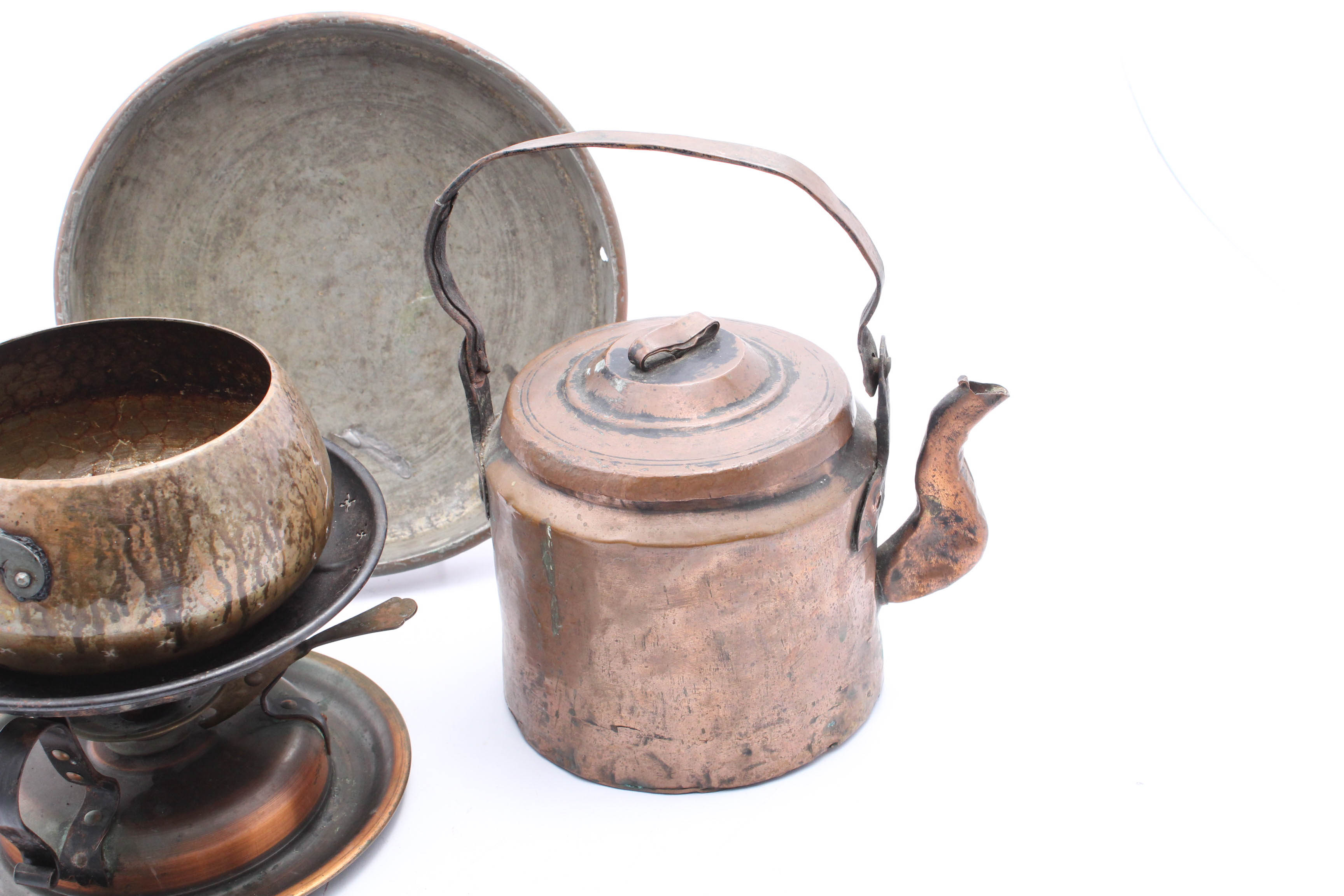 Vintage Copper Cookware with "Stockli Nestal" Fondue Pot