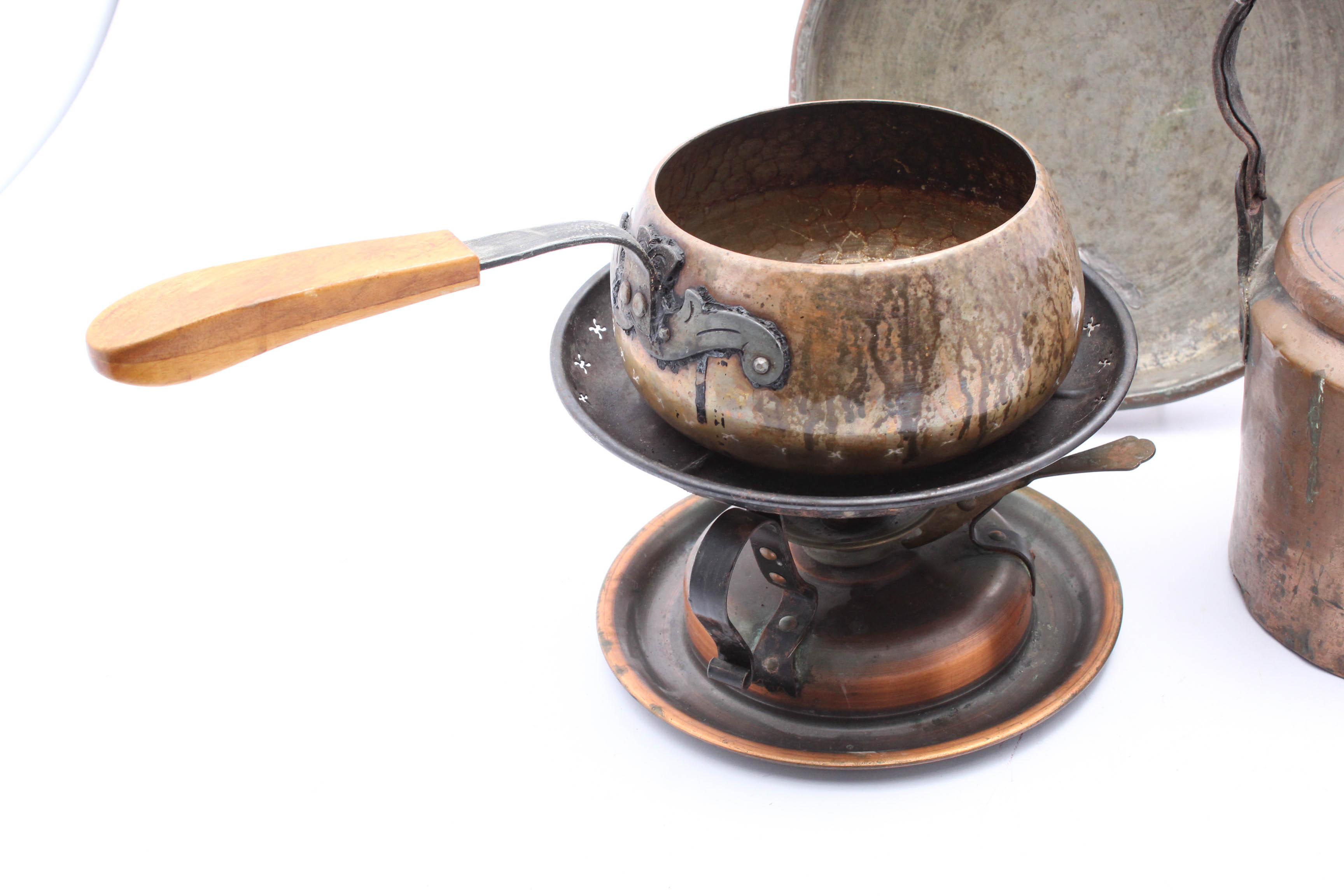 Vintage Copper Cookware with "Stockli Nestal" Fondue Pot