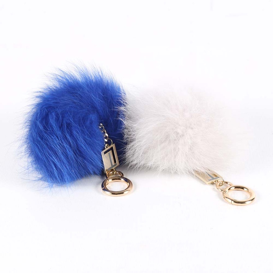 Love Token Dyed Fox Fur Key Chains