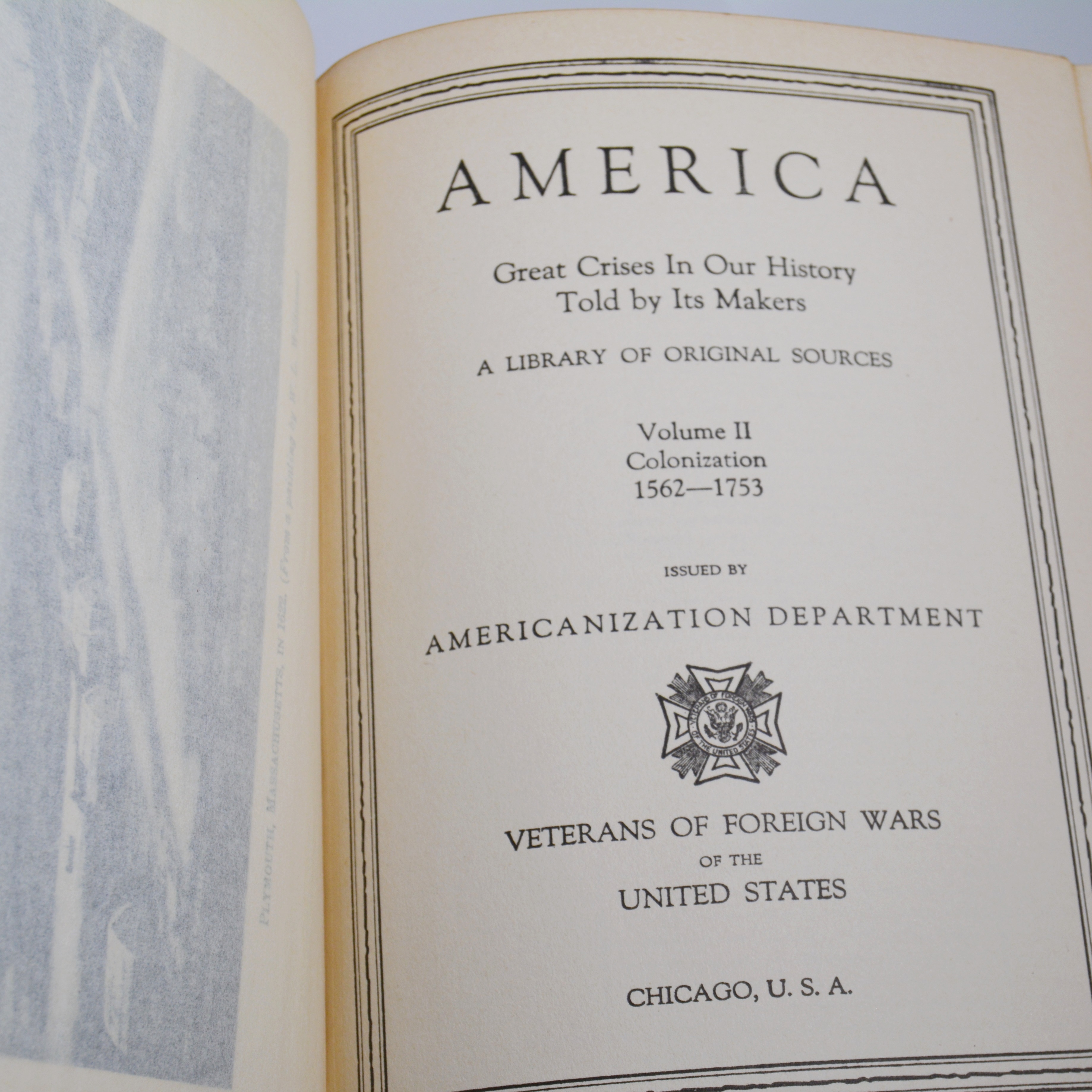 "America In The Great War and After" Issued by Americanization Department