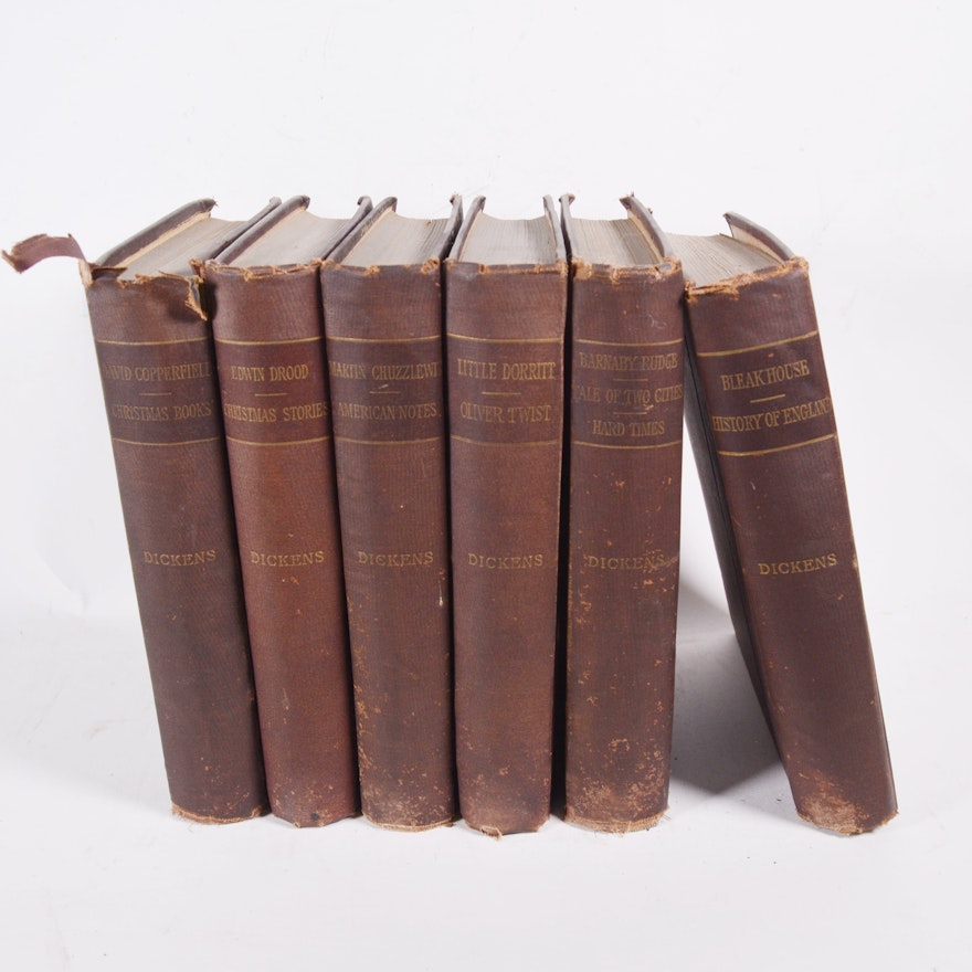 Collection of Books By Charles Dickens, 6 Volume Set