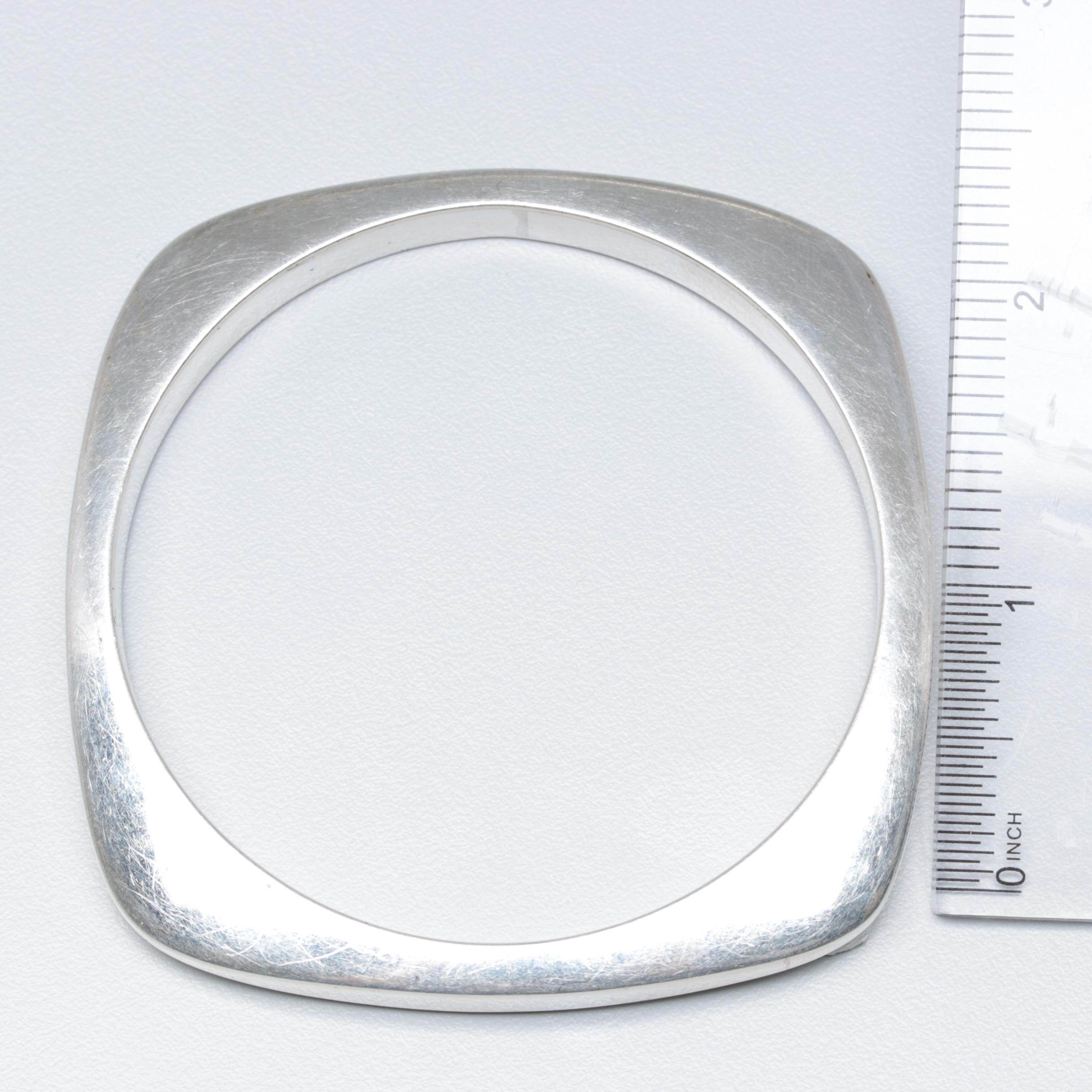 Sterling Silver Squared Bangle