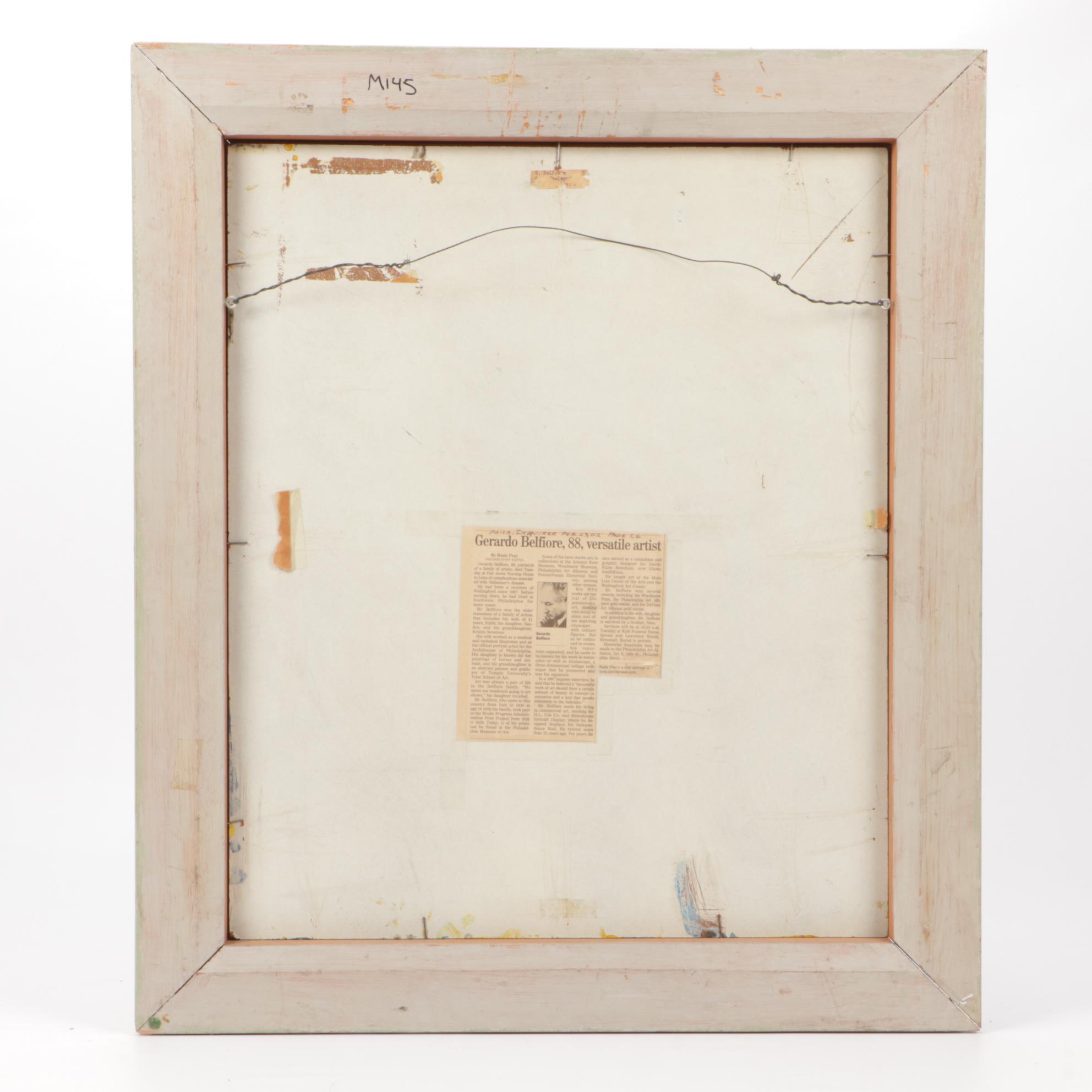 Gerardo Belfiore Abstracted Still Life Oil Painting