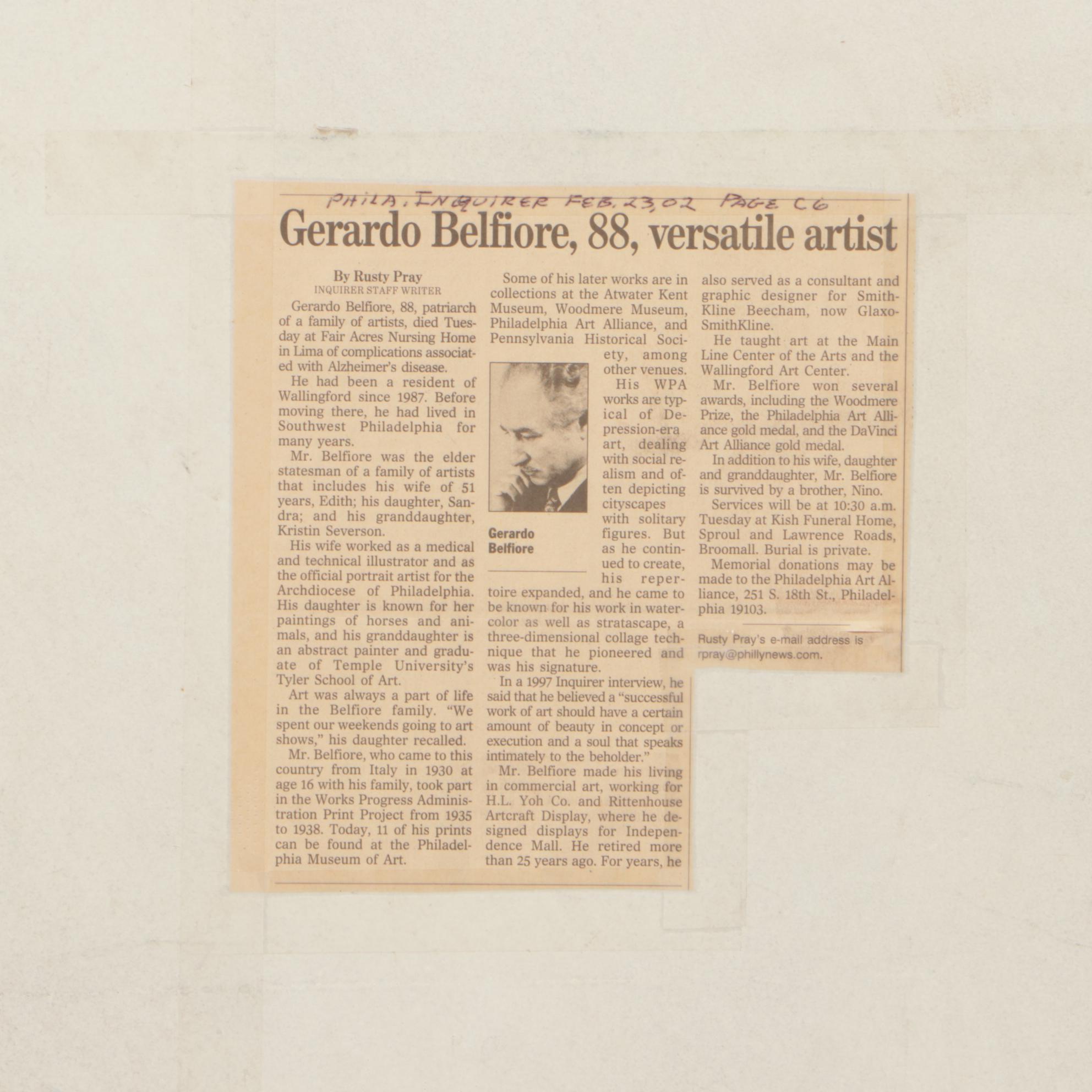 Gerardo Belfiore Abstracted Still Life Oil Painting