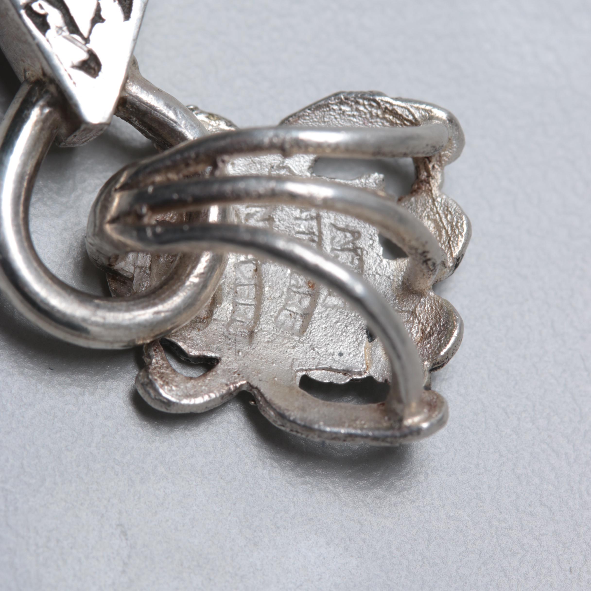 Sterling Silver Eilat Stone Pendant with 18K Yellow Gold Accents