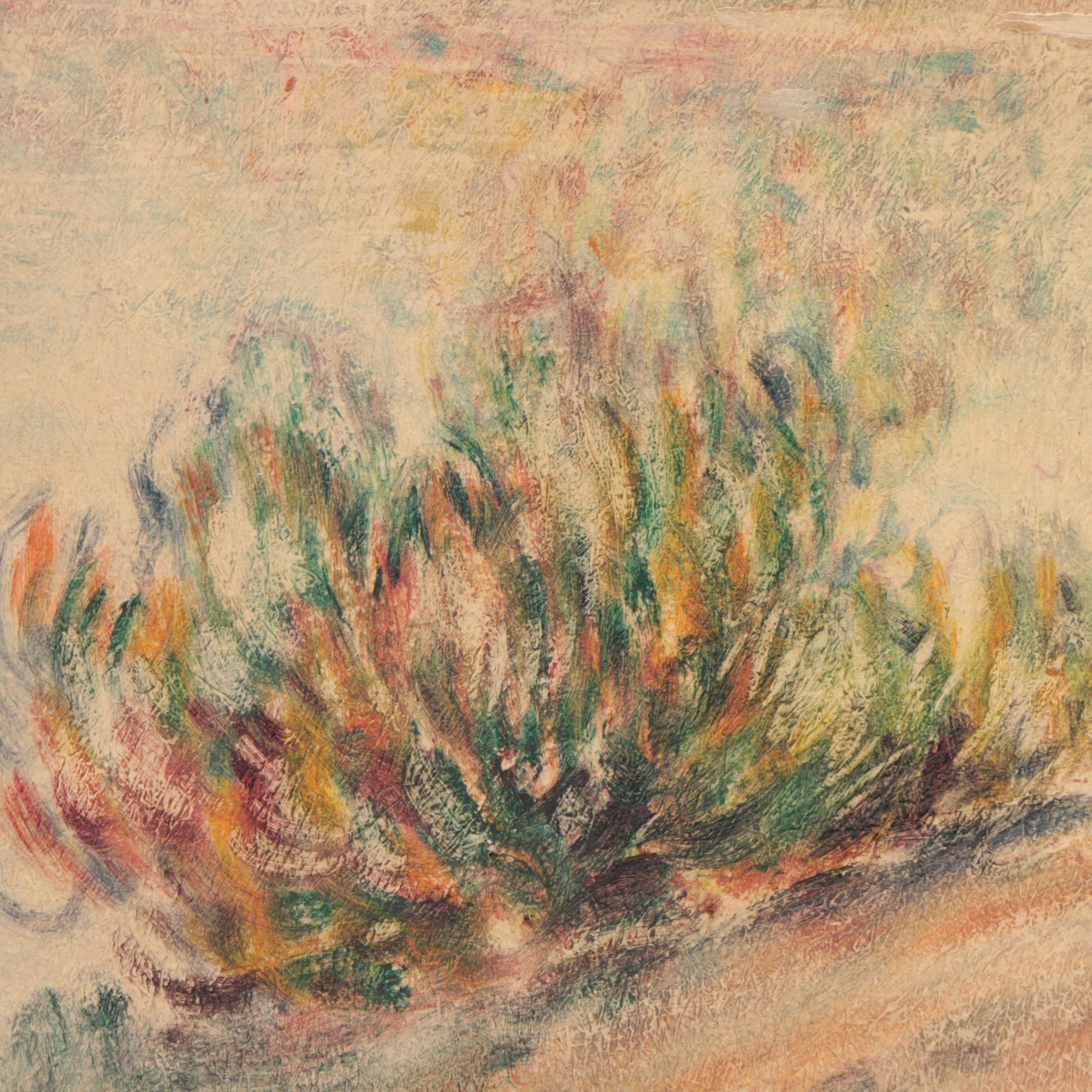 Lucien Boulier-Attributed Oil Landscape on Paperboard