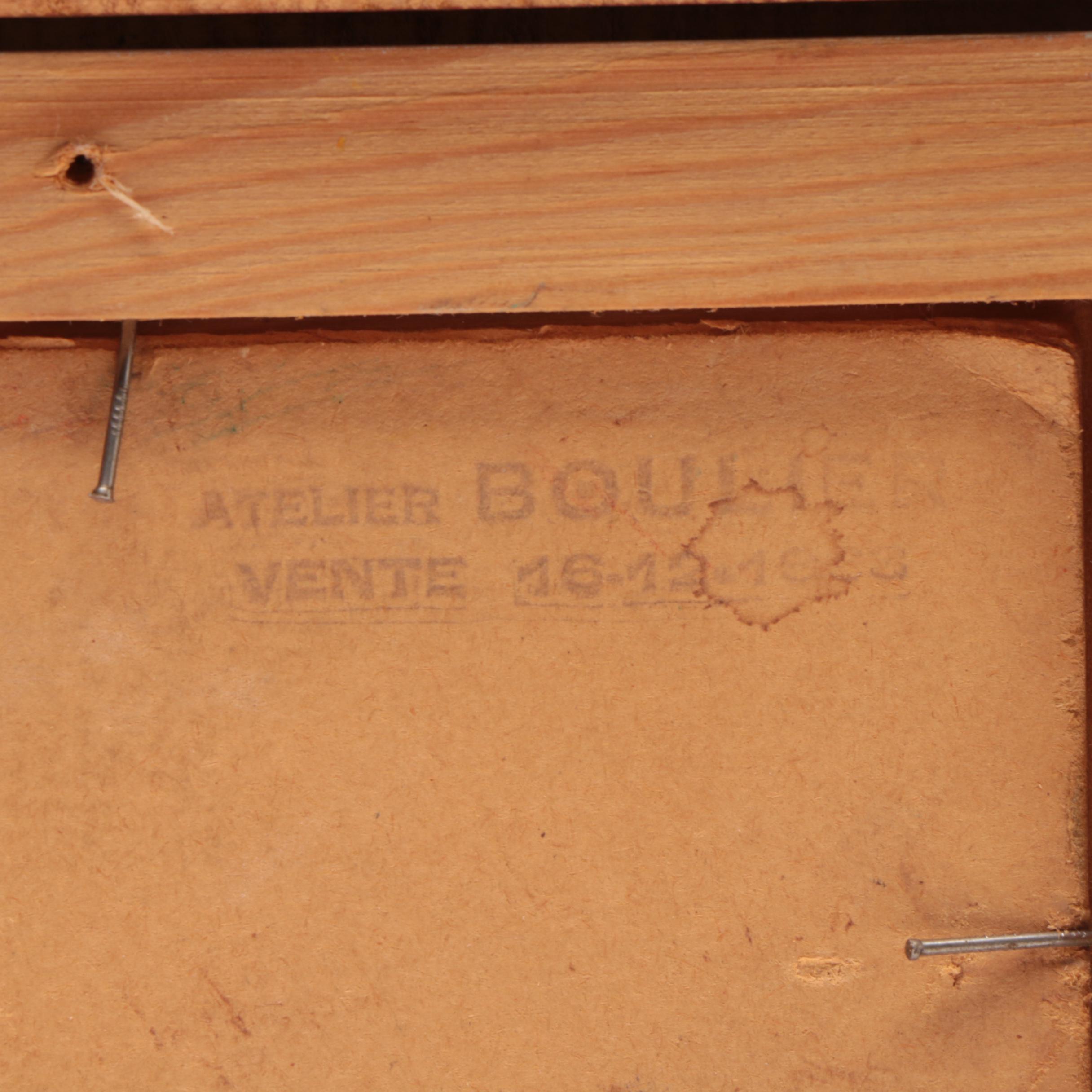 Lucien Boulier-Attributed Oil Landscape on Paperboard