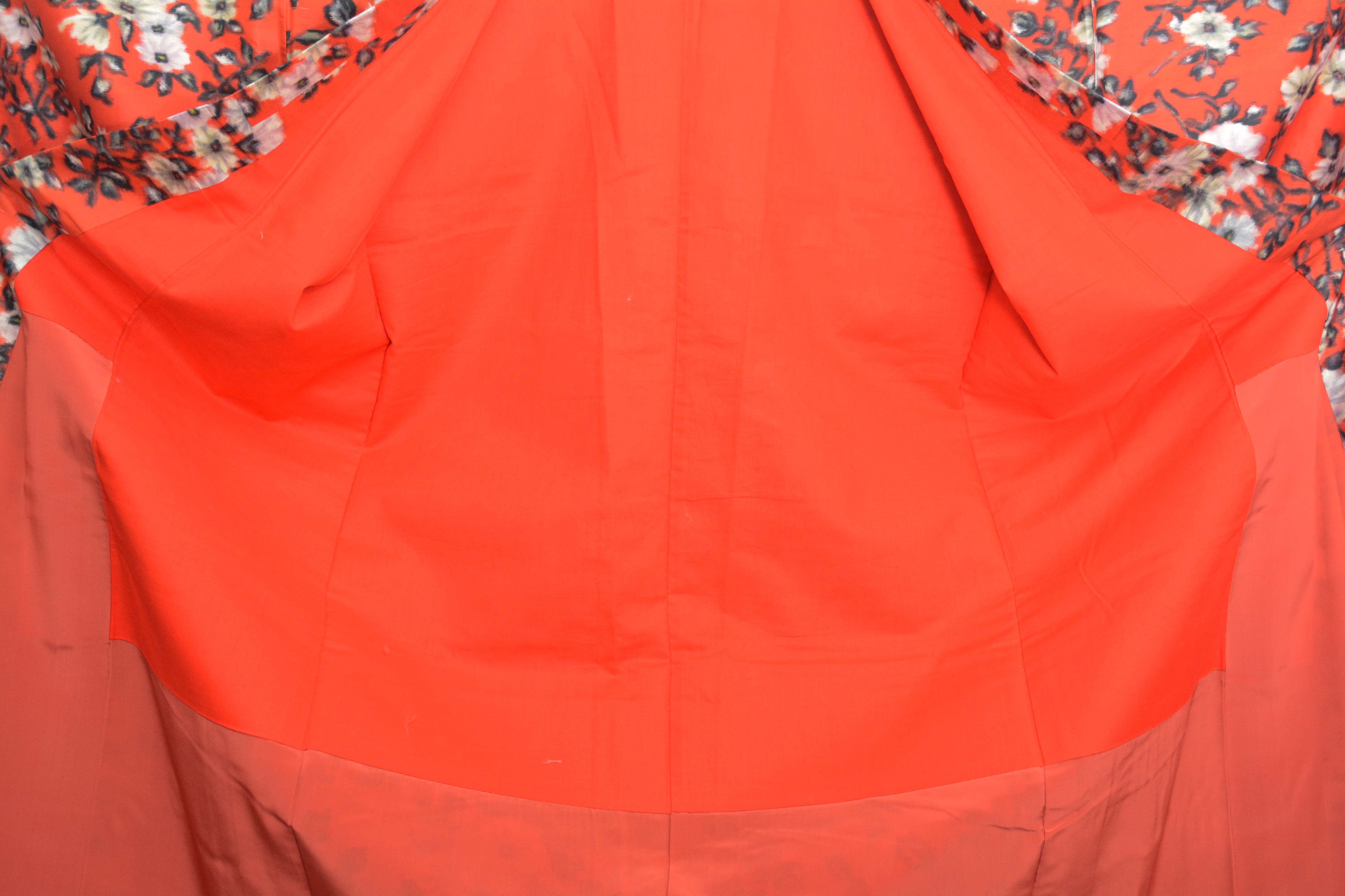 Circa 1930 Vintage Handwoven Kasuri Ikat Silk Kimono