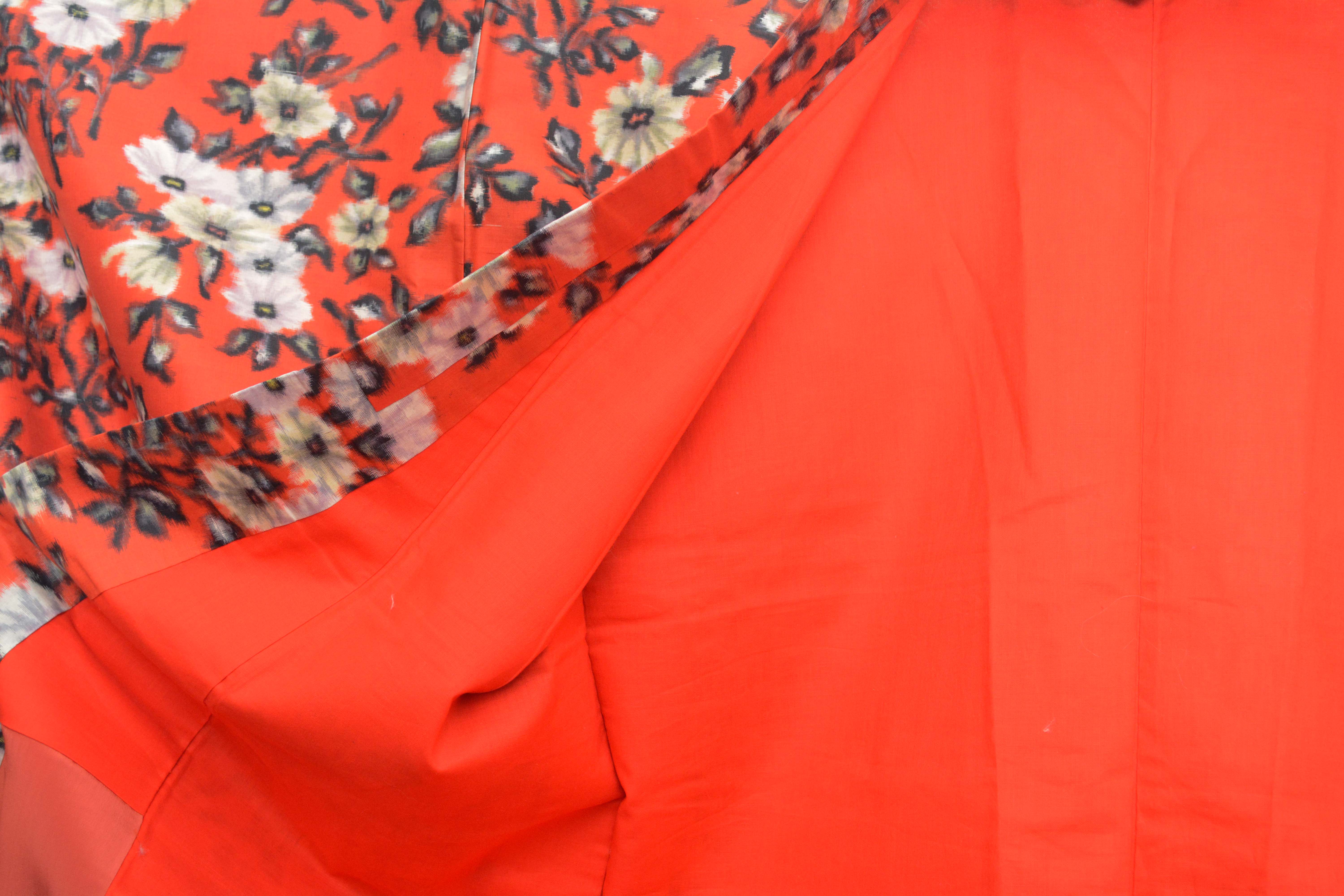 Circa 1930 Vintage Handwoven Kasuri Ikat Silk Kimono