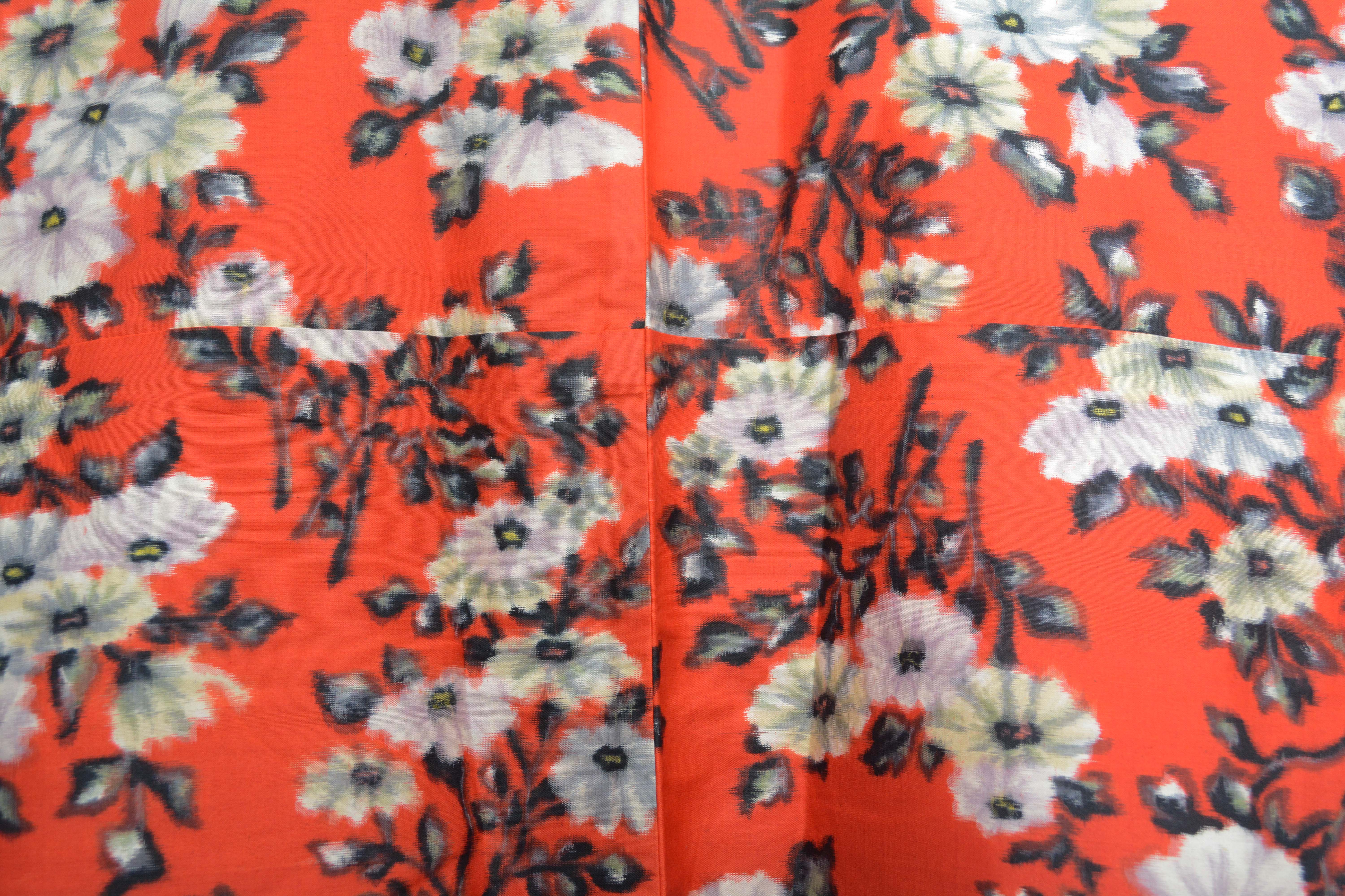 Circa 1930 Vintage Handwoven Kasuri Ikat Silk Kimono