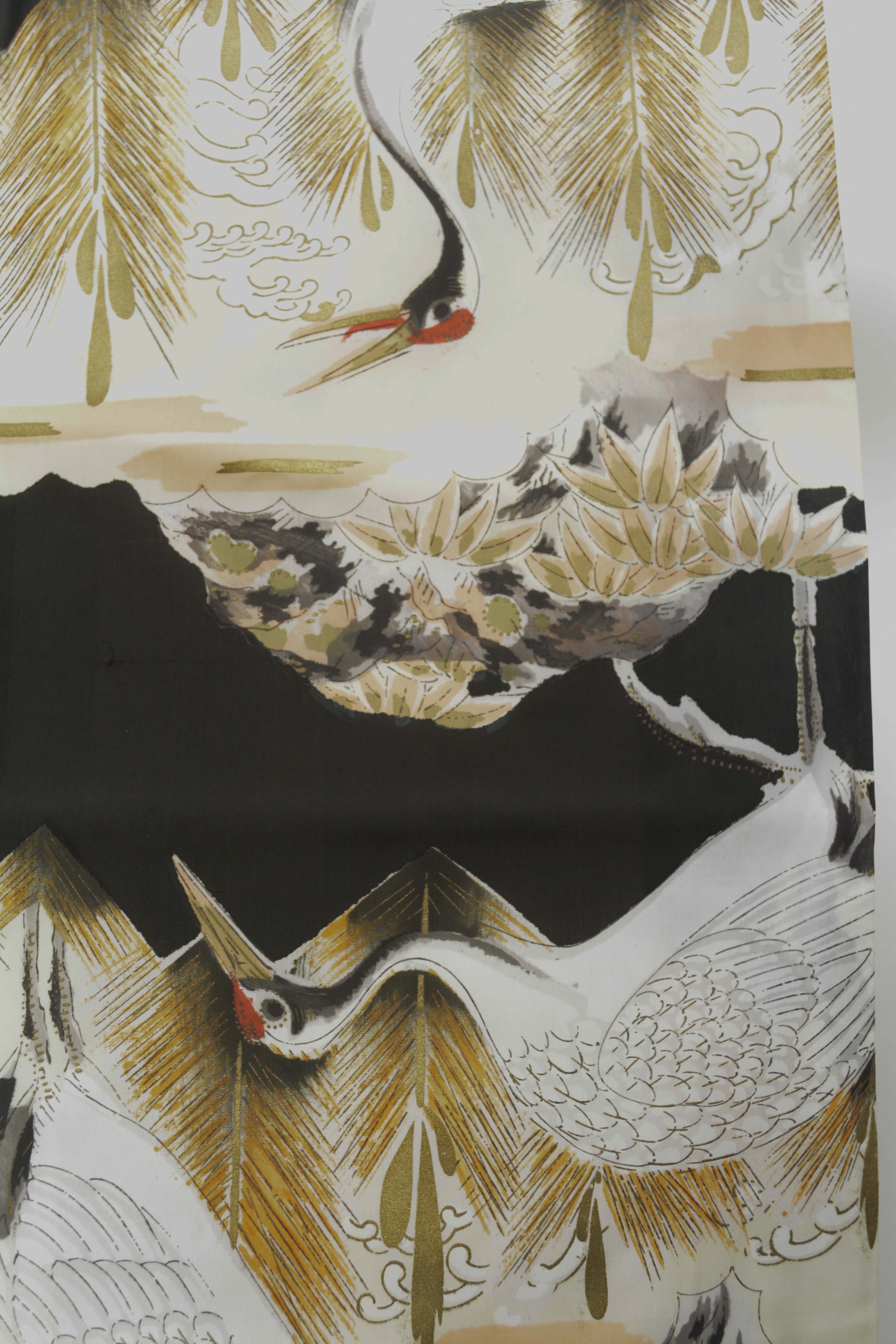 Boys' Circa 1920 Vintage Handwoven Silk Miyamairi Infant Kimono