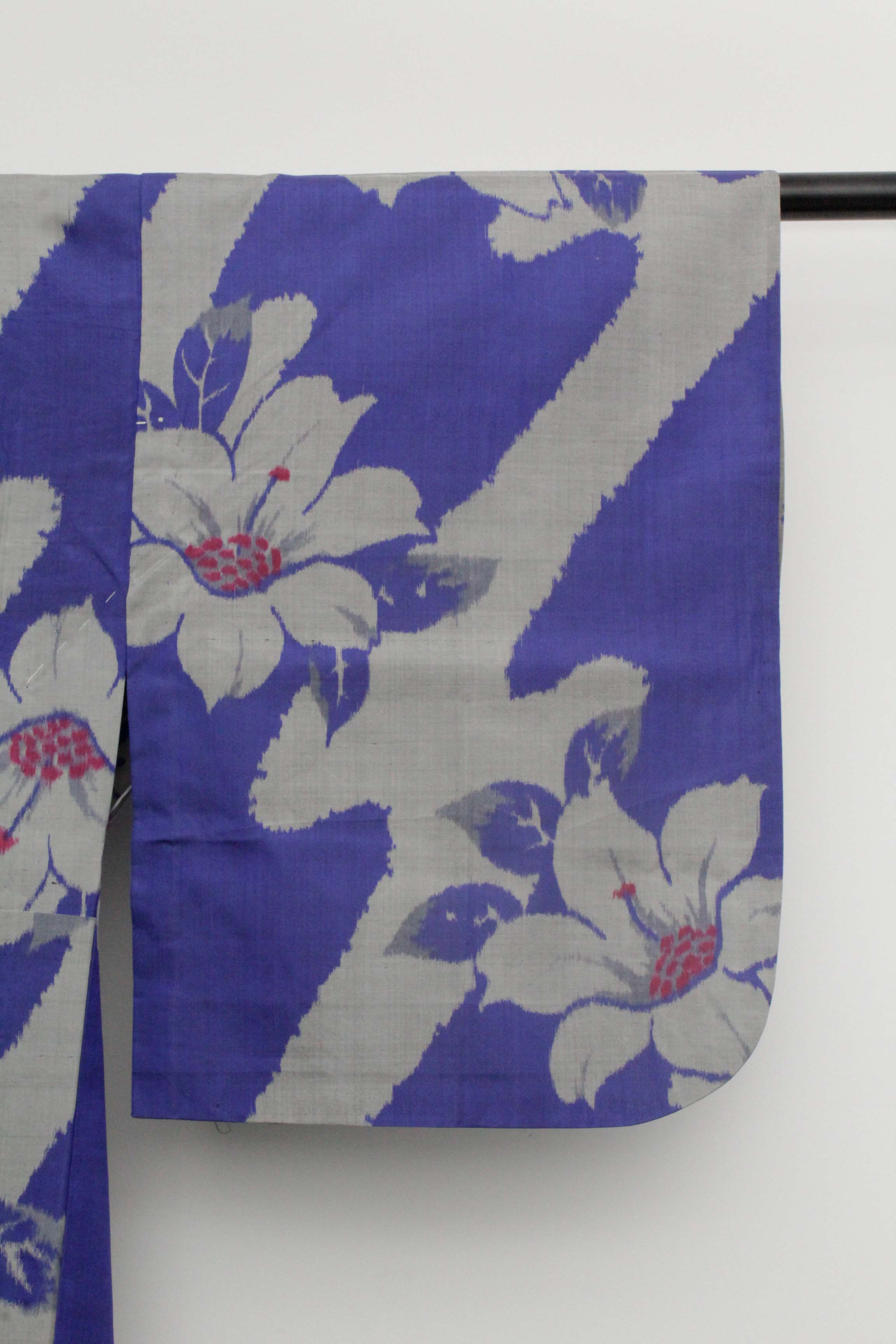 Circa 1925 Vintage Handwoven Kasuri Ikat Silk Kimono