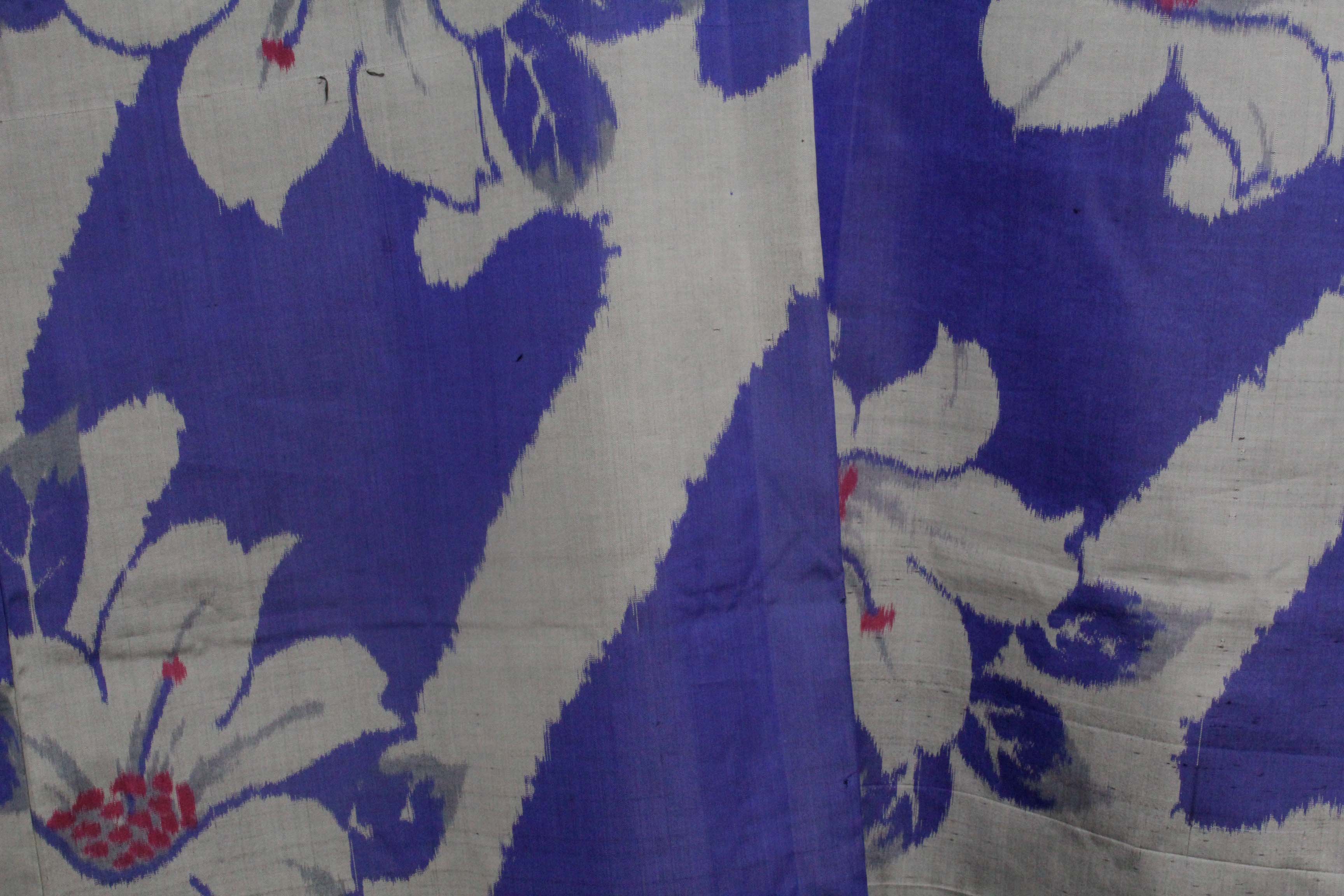 Circa 1925 Vintage Handwoven Kasuri Ikat Silk Kimono