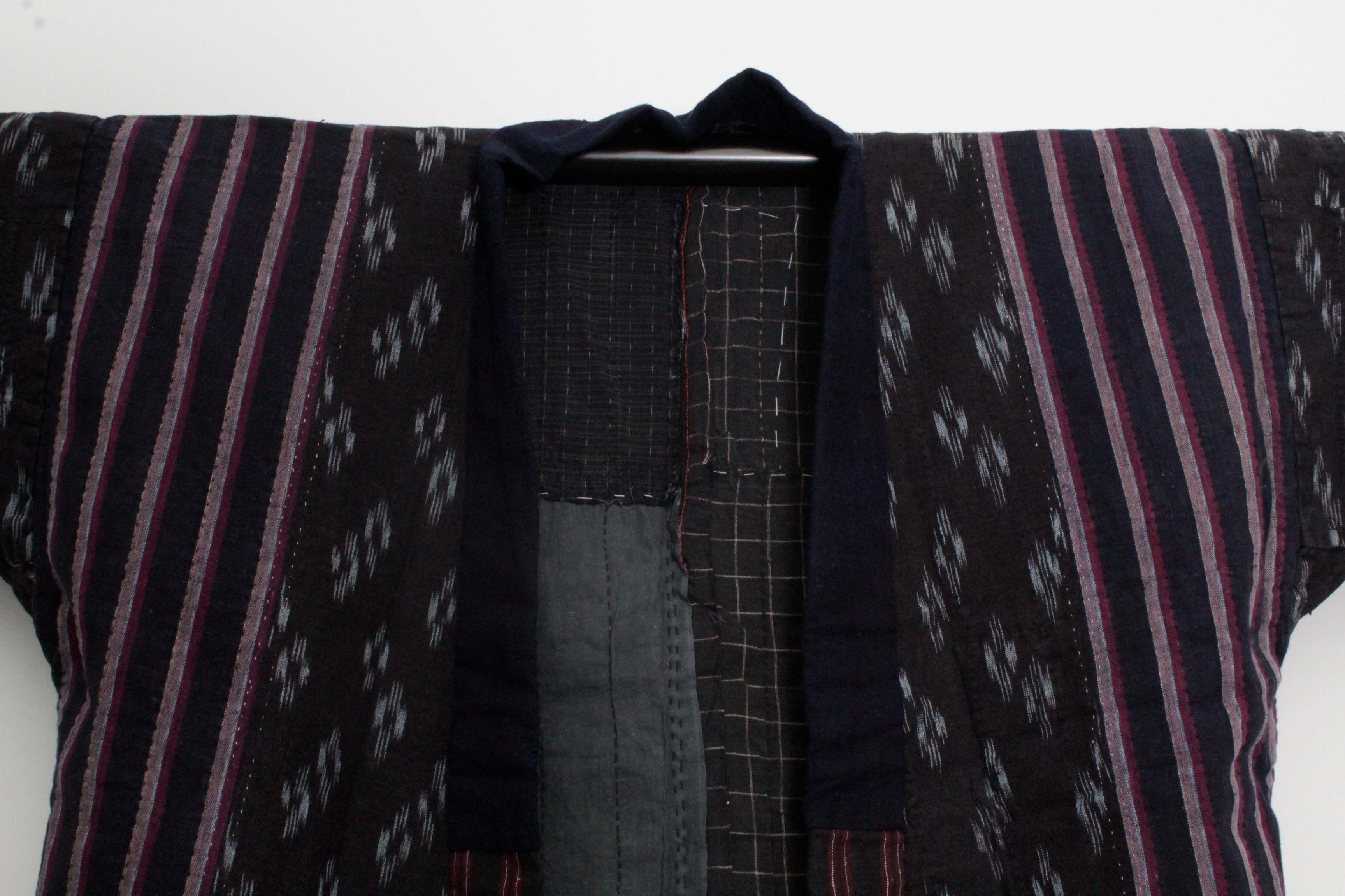 Men's Circa 1870 Antique Handwoven Cotton Patchwork Noragi Jacket