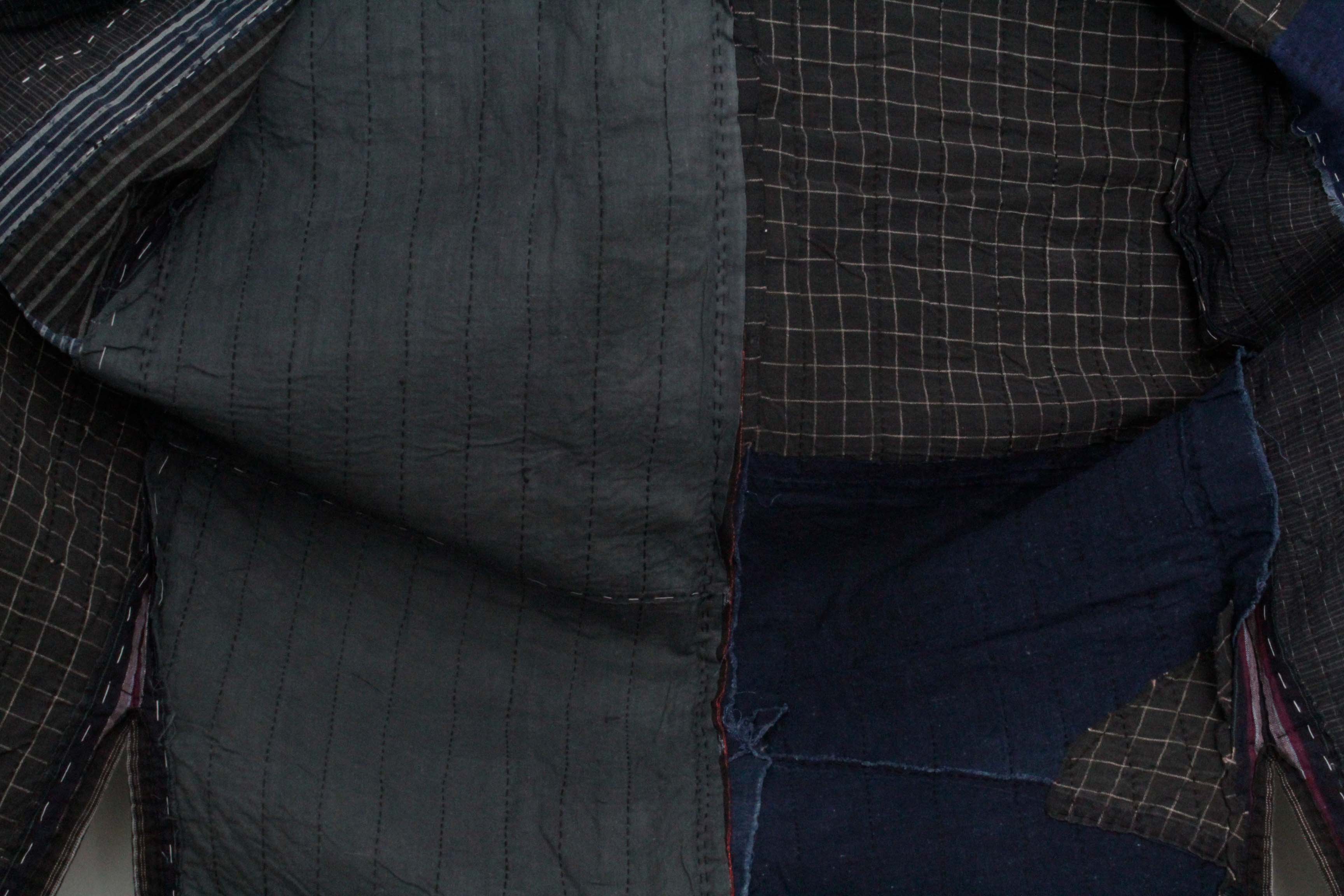 Men's Circa 1870 Antique Handwoven Cotton Patchwork Noragi Jacket