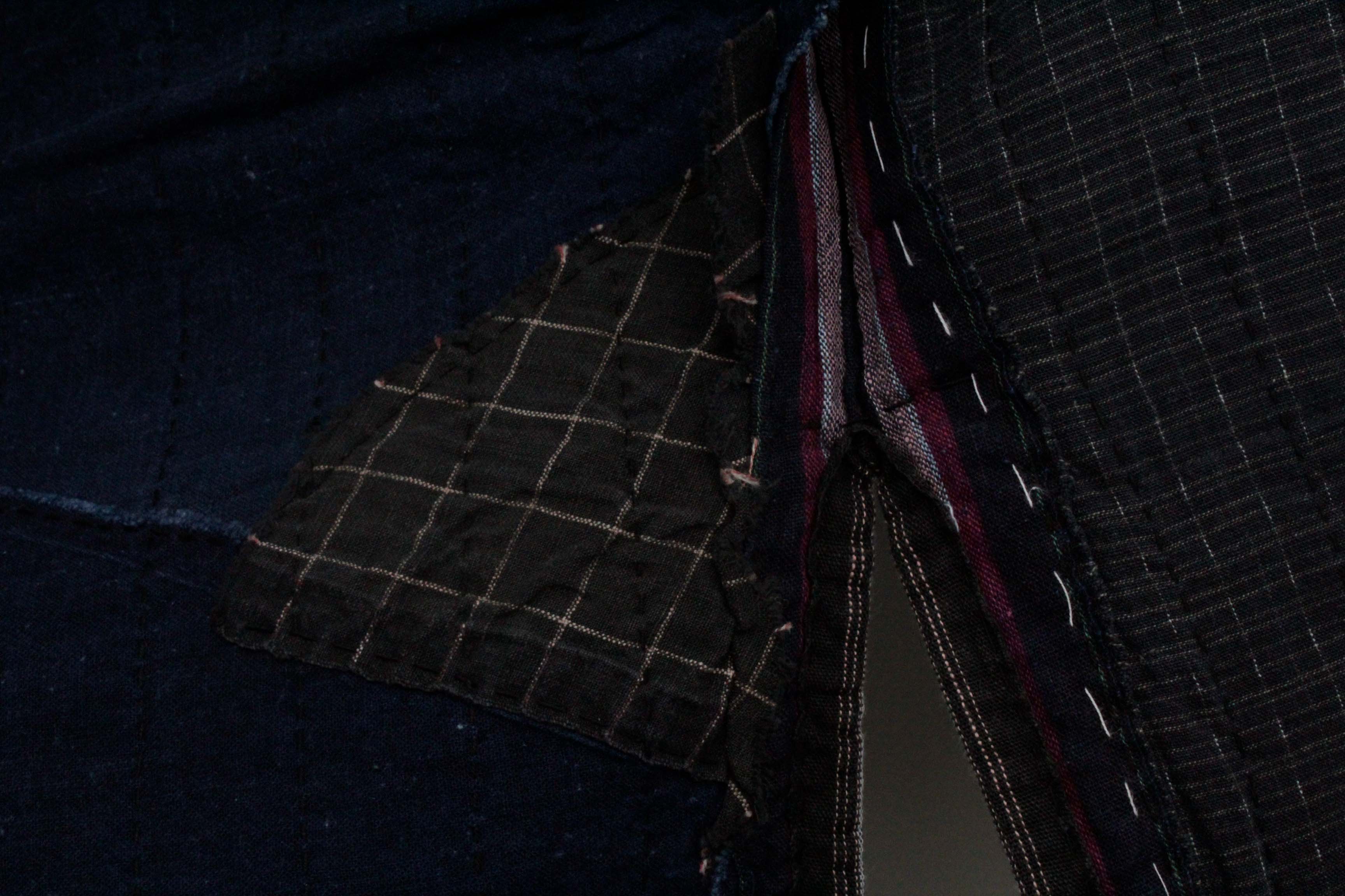 Men's Circa 1870 Antique Handwoven Cotton Patchwork Noragi Jacket