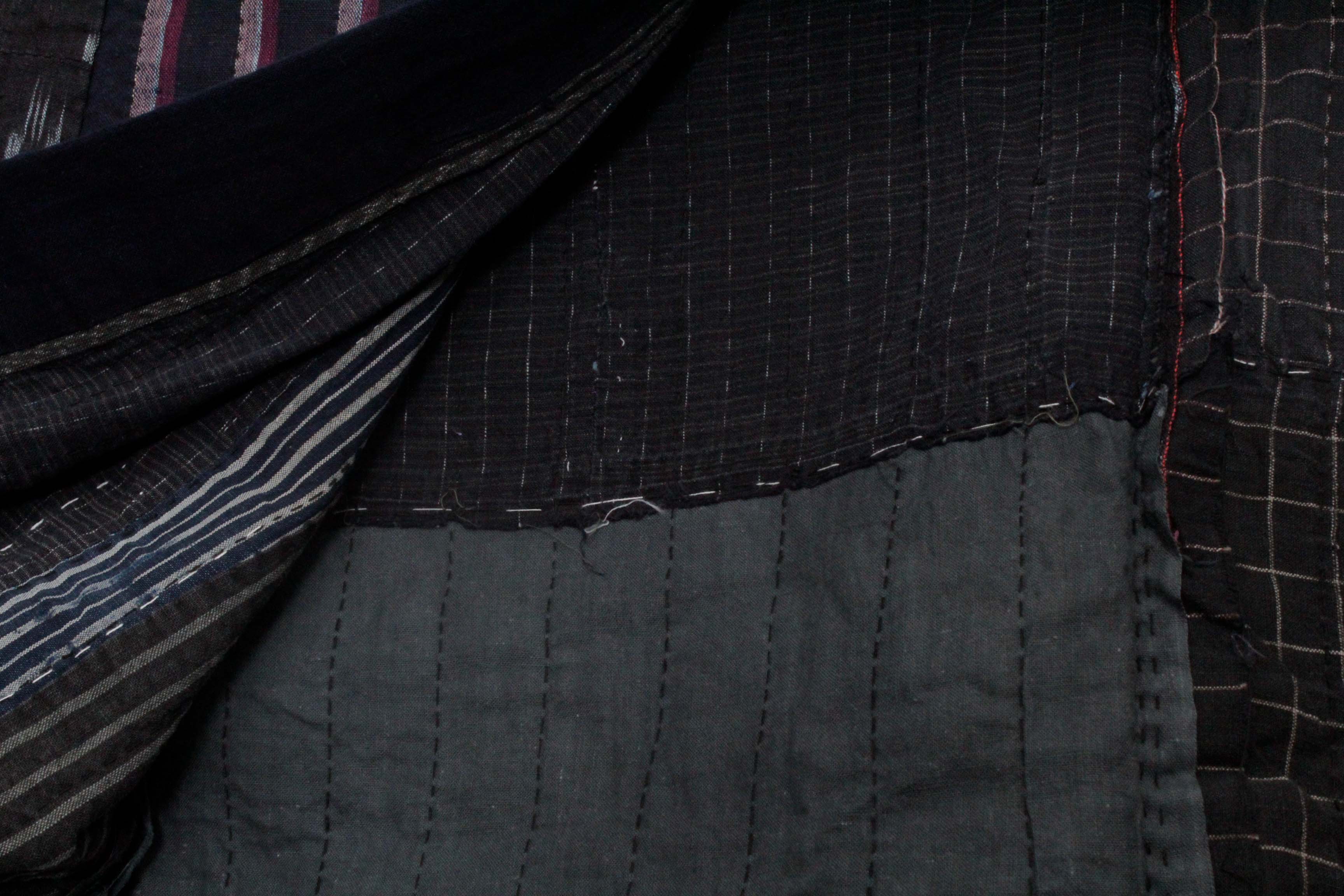 Men's Circa 1870 Antique Handwoven Cotton Patchwork Noragi Jacket