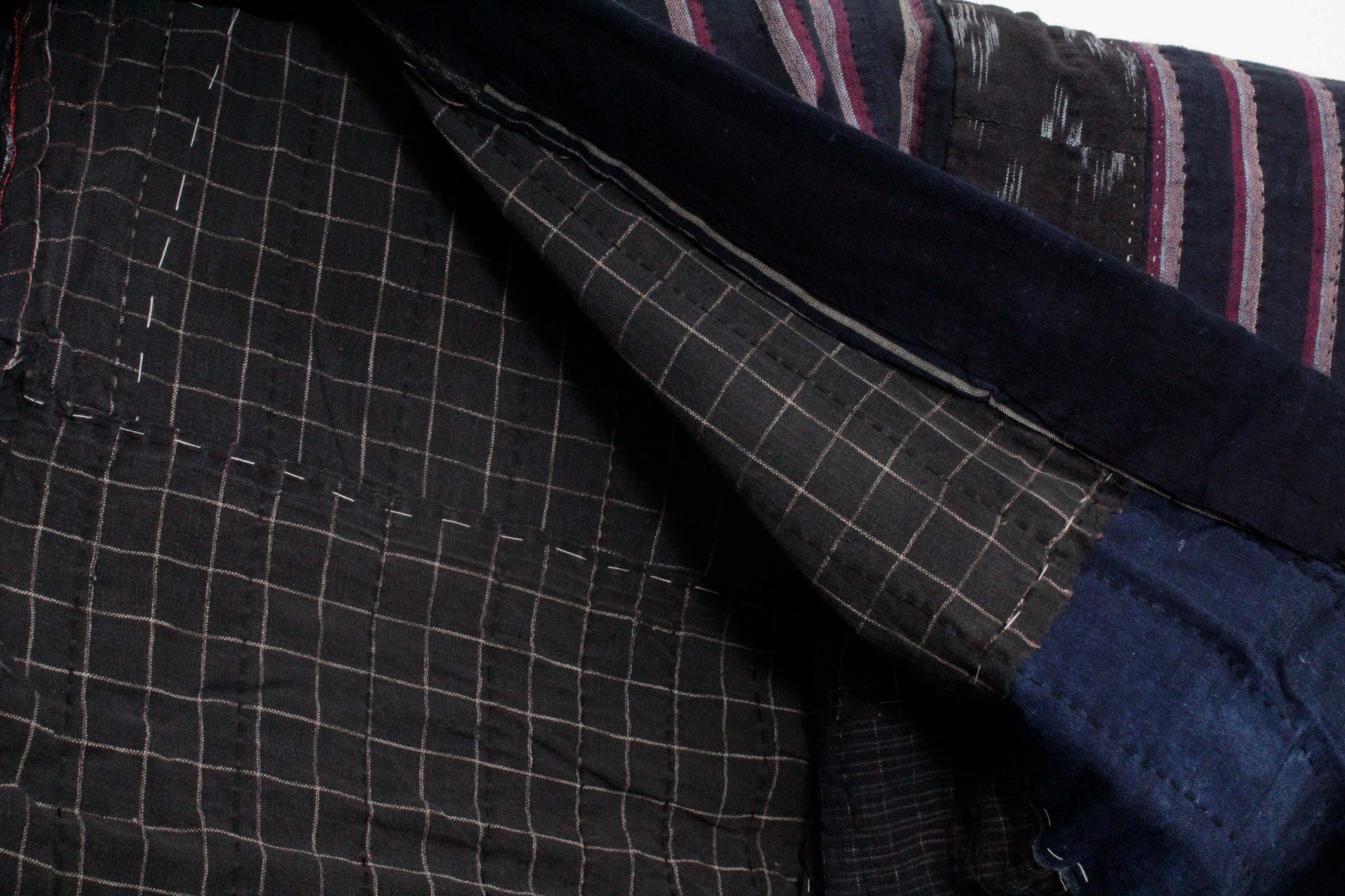 Men's Circa 1870 Antique Handwoven Cotton Patchwork Noragi Jacket