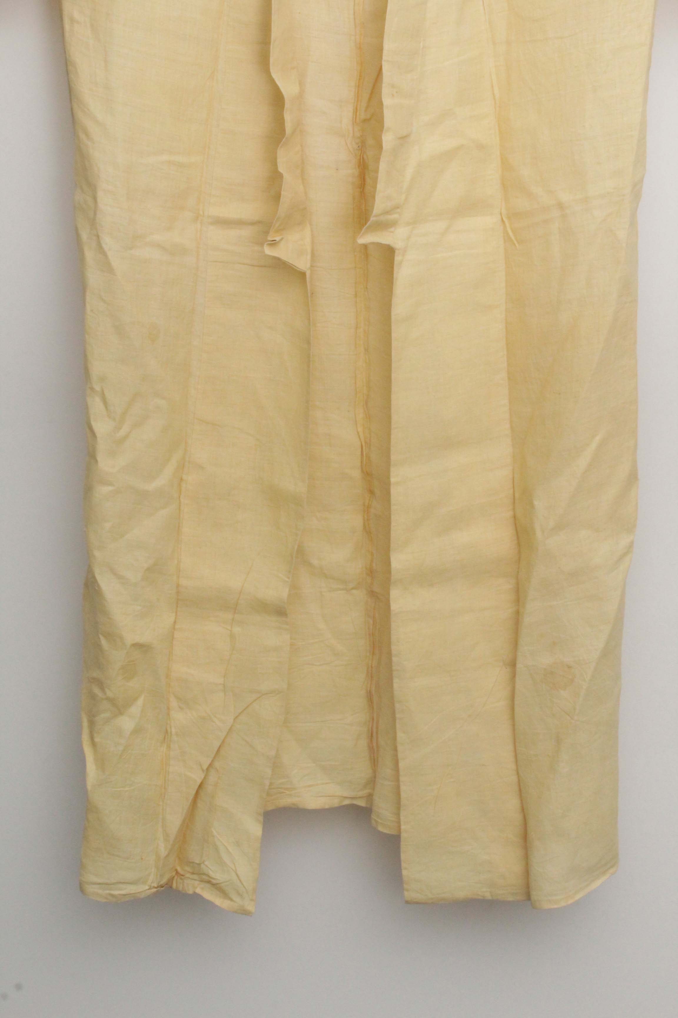 Men's Circa 1880 Antique Handwoven Hemp Crested Summer Kimono