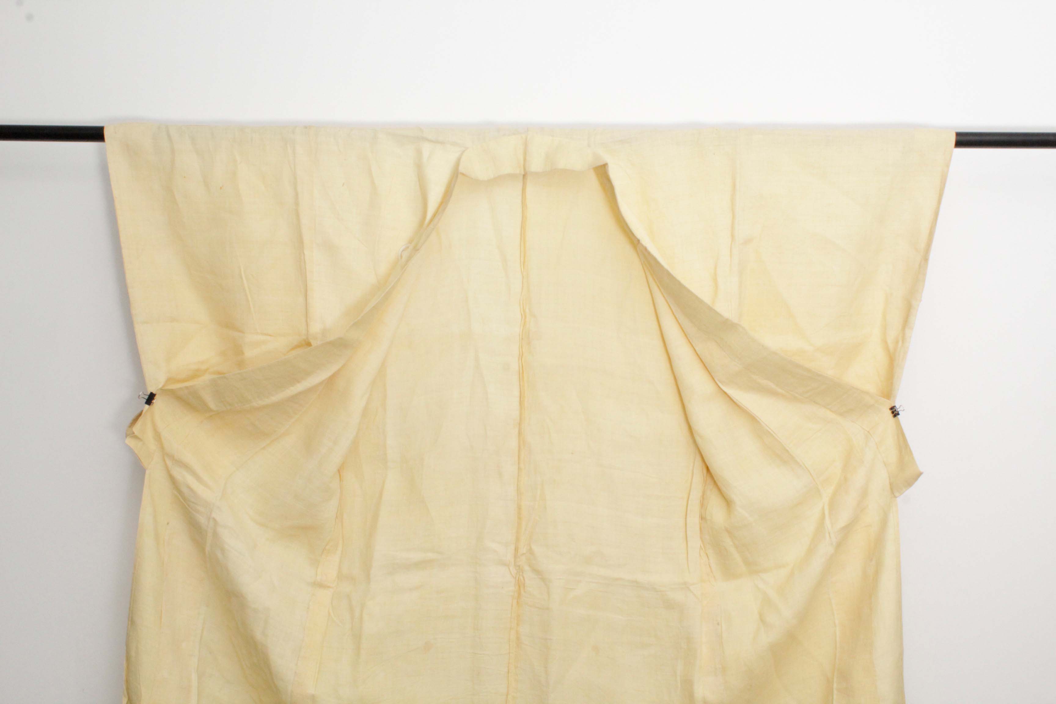 Men's Circa 1880 Antique Handwoven Hemp Crested Summer Kimono