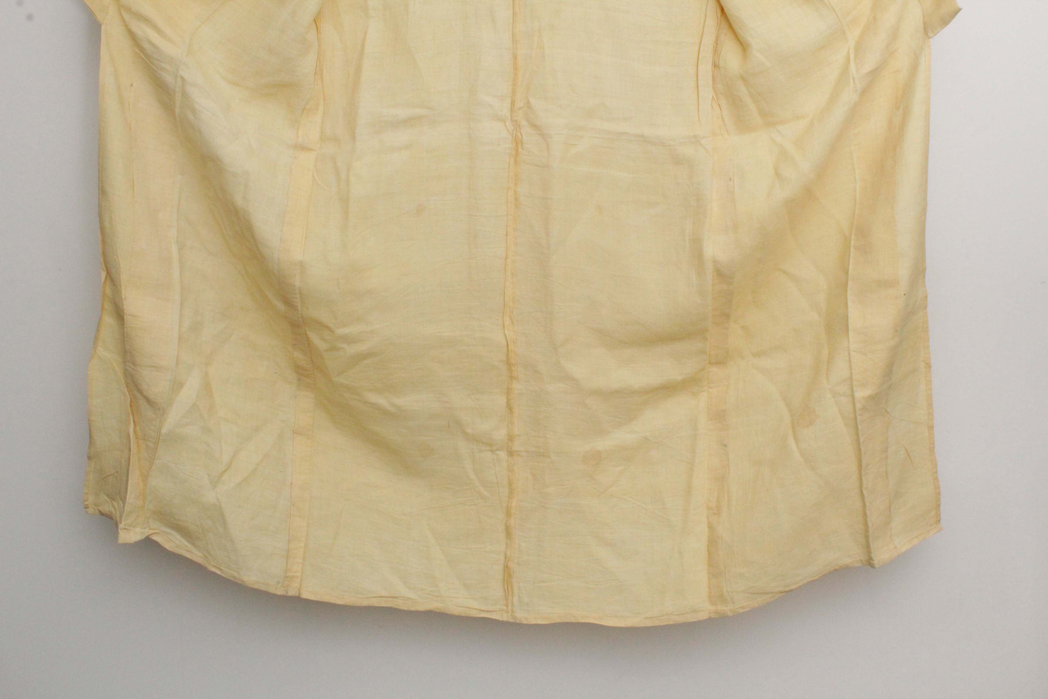 Men's Circa 1880 Antique Handwoven Hemp Crested Summer Kimono