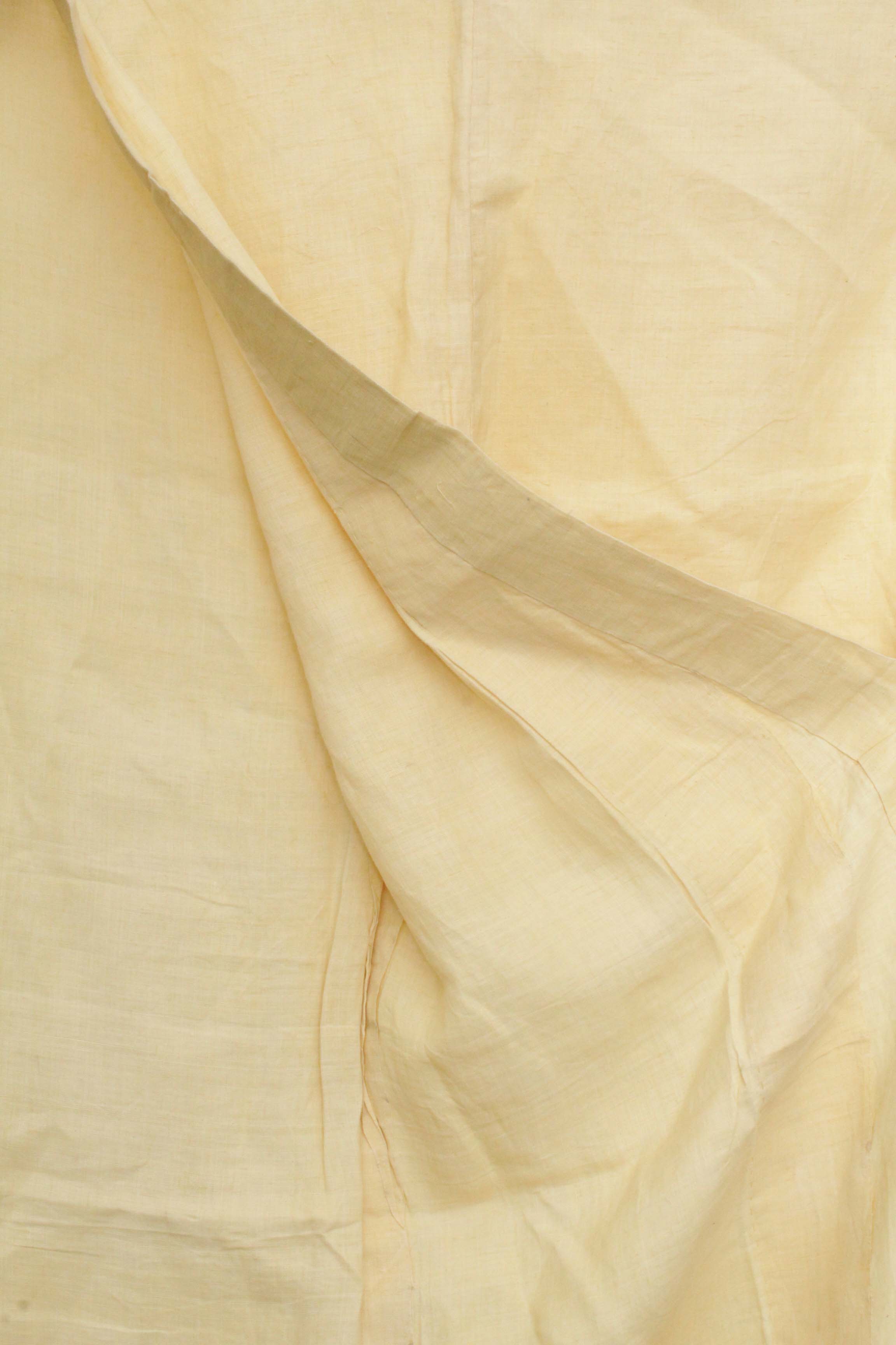 Men's Circa 1880 Antique Handwoven Hemp Crested Summer Kimono