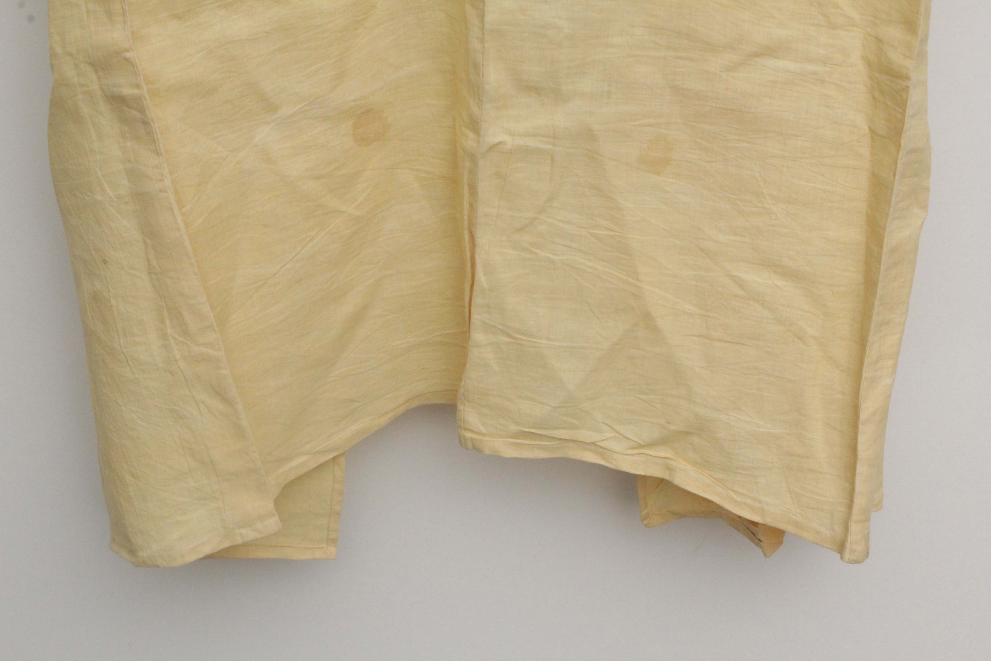 Men's Circa 1880 Antique Handwoven Hemp Crested Summer Kimono