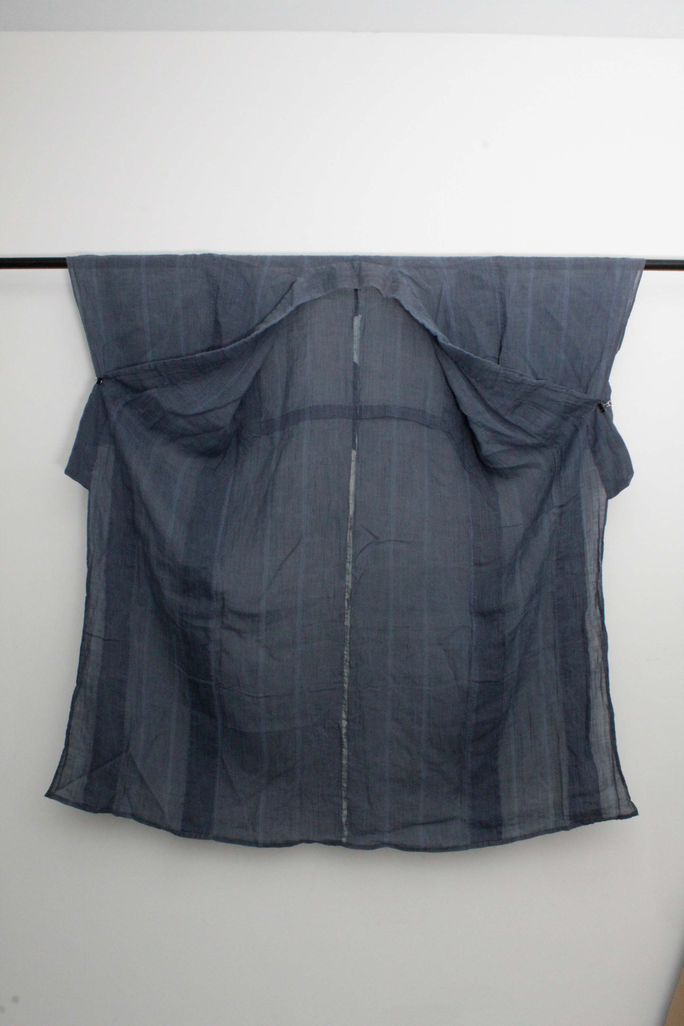 Circa 1900 Antique Handwoven Hemp and Silk Crepe Kosode Kimono