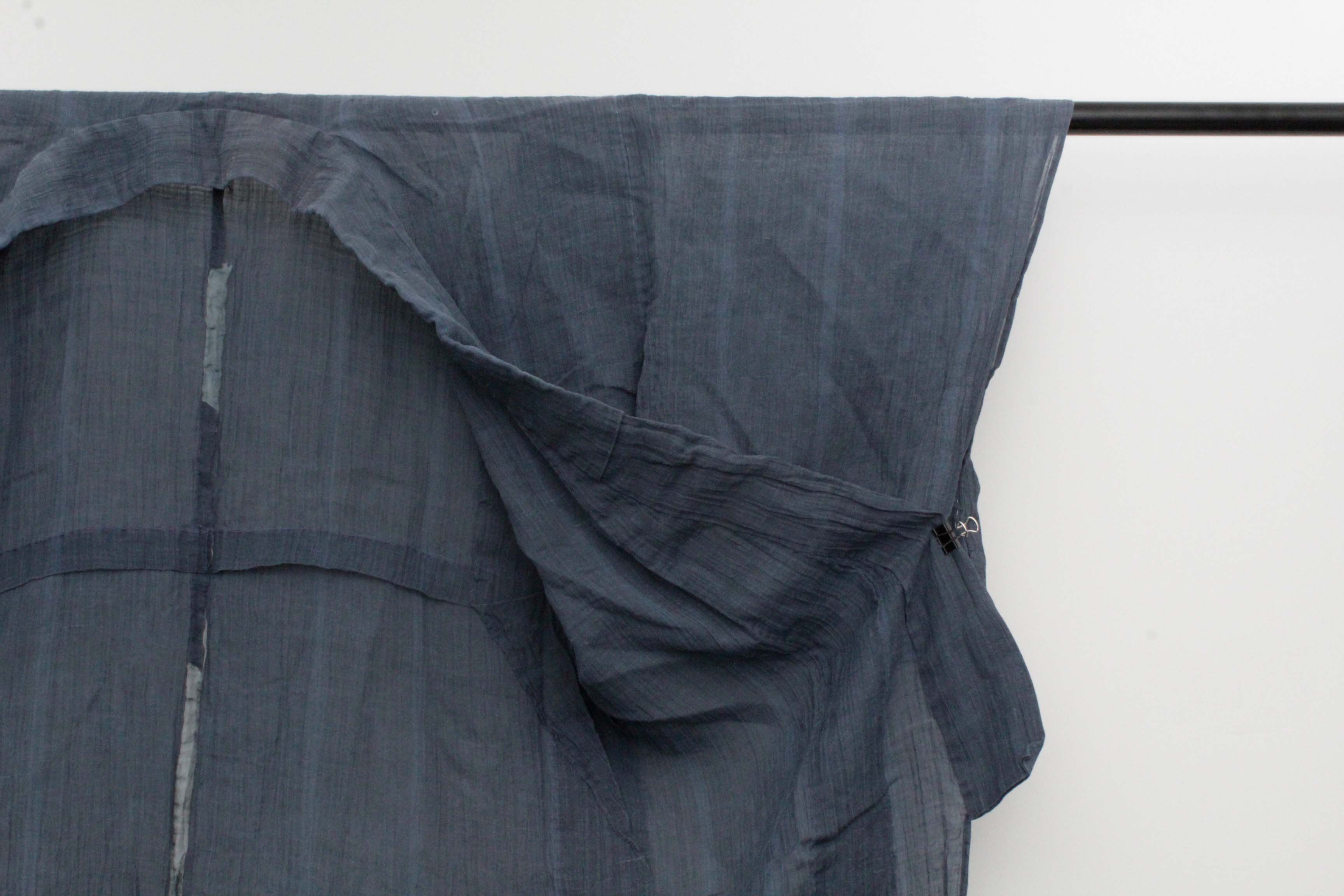 Circa 1900 Antique Handwoven Hemp and Silk Crepe Kosode Kimono