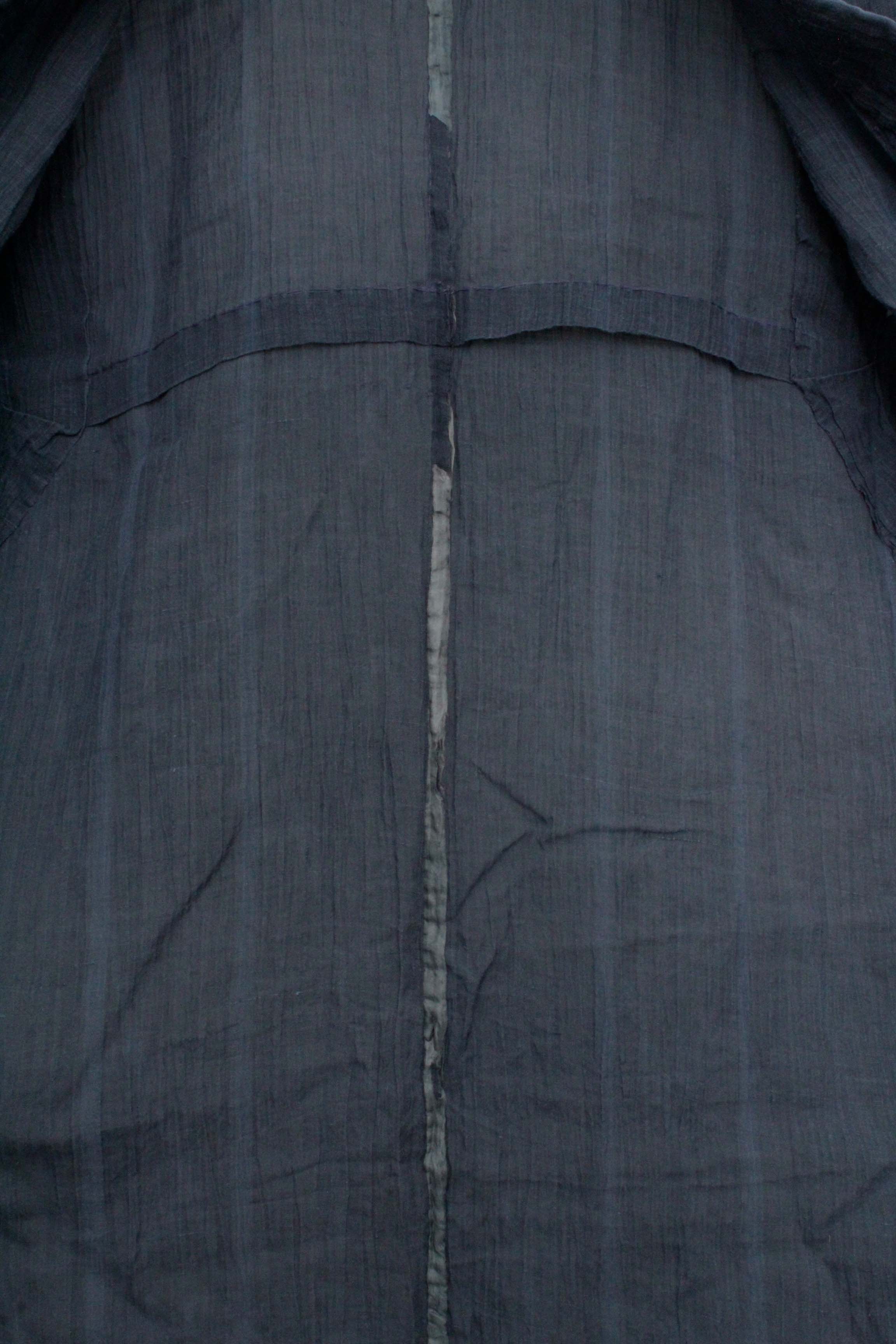 Circa 1900 Antique Handwoven Hemp and Silk Crepe Kosode Kimono