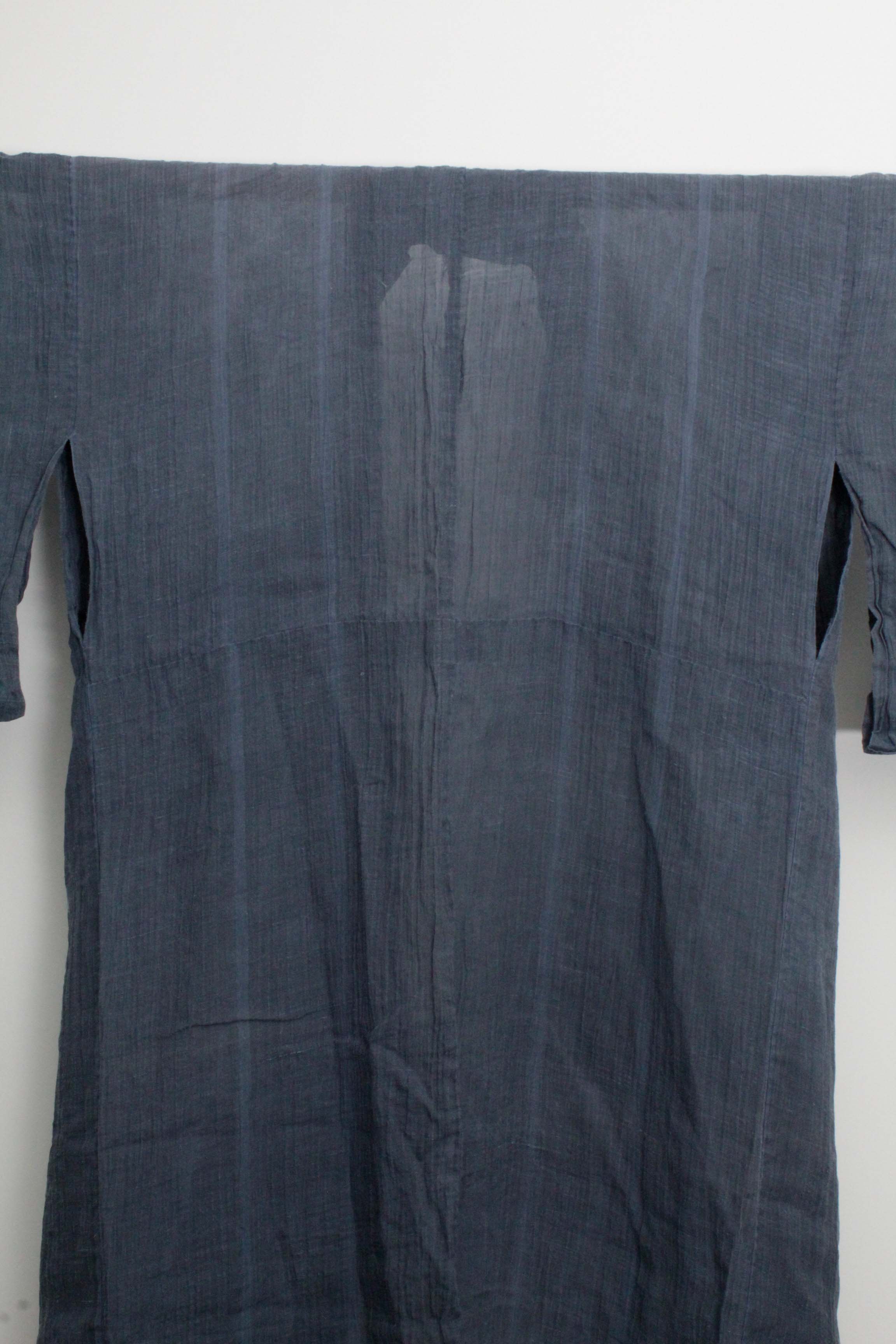 Circa 1900 Antique Handwoven Hemp and Silk Crepe Kosode Kimono