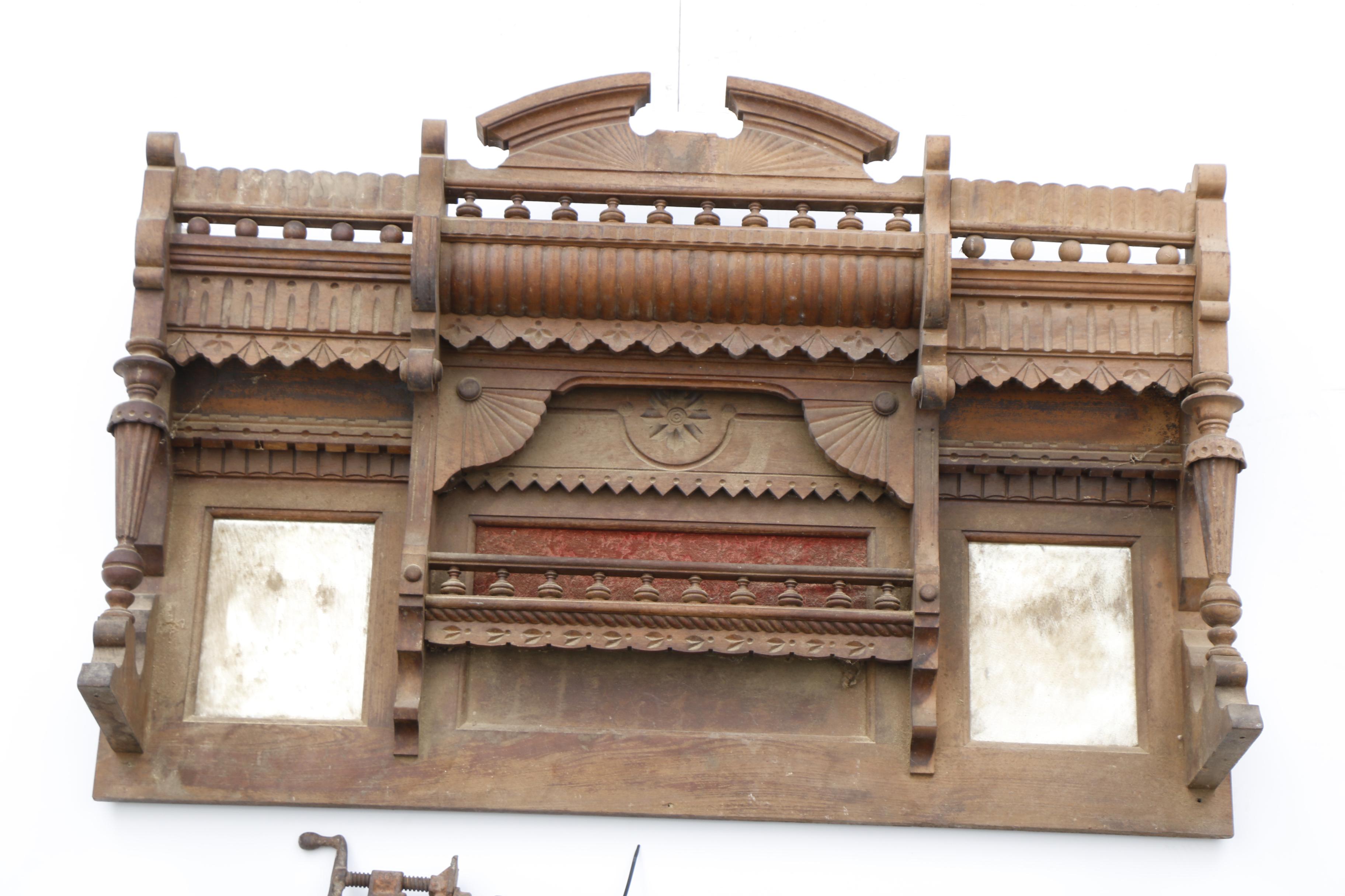 Eastlake Organ Top with Twin Mirrors