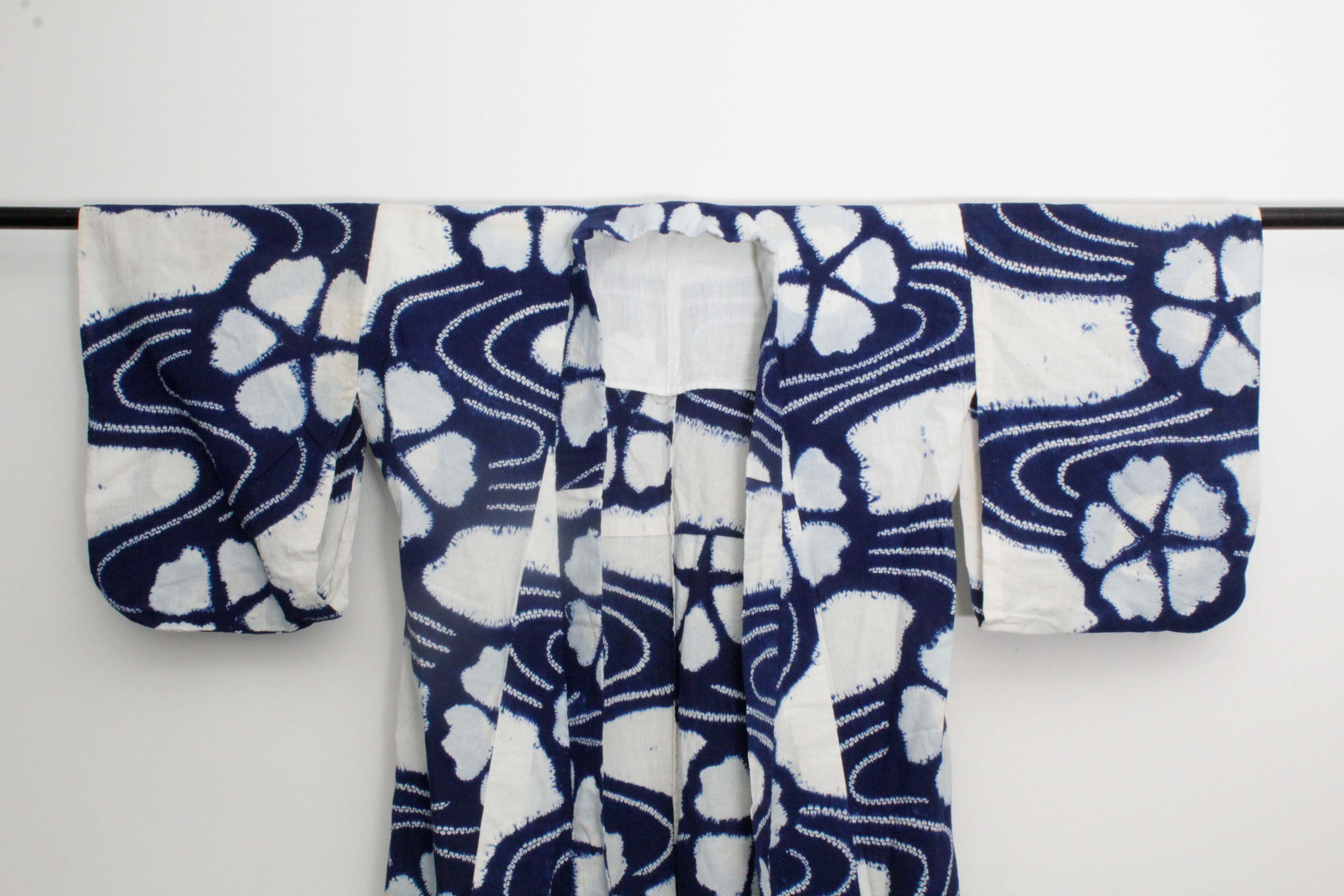 Circa 1890 Antique Handwoven Cotton Yukata Kimono