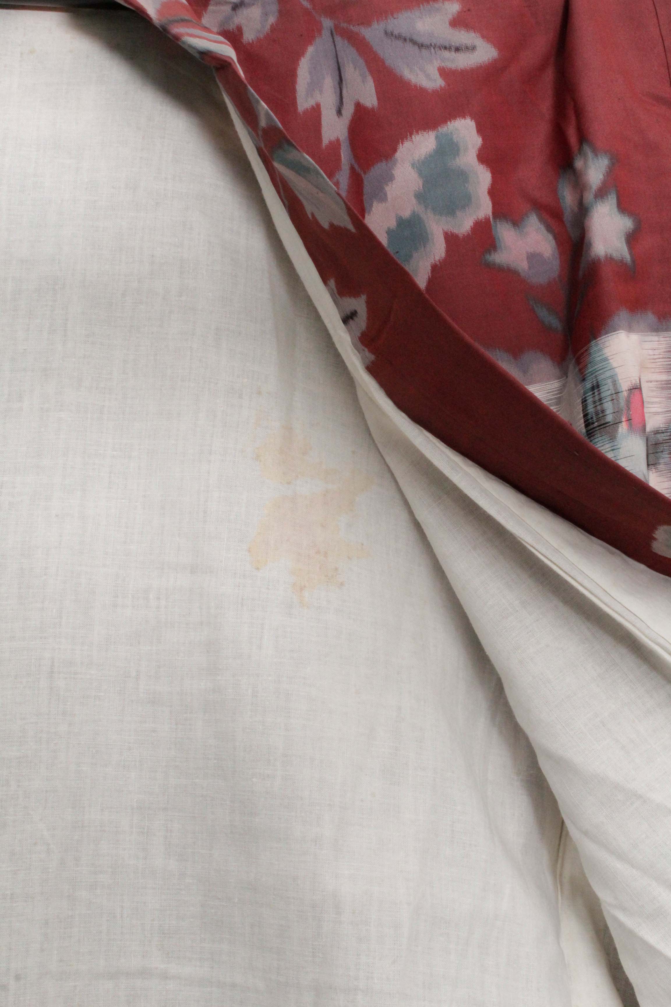 Circa 1900 Antique Handwoven Ikat Silk Kosode Kimono