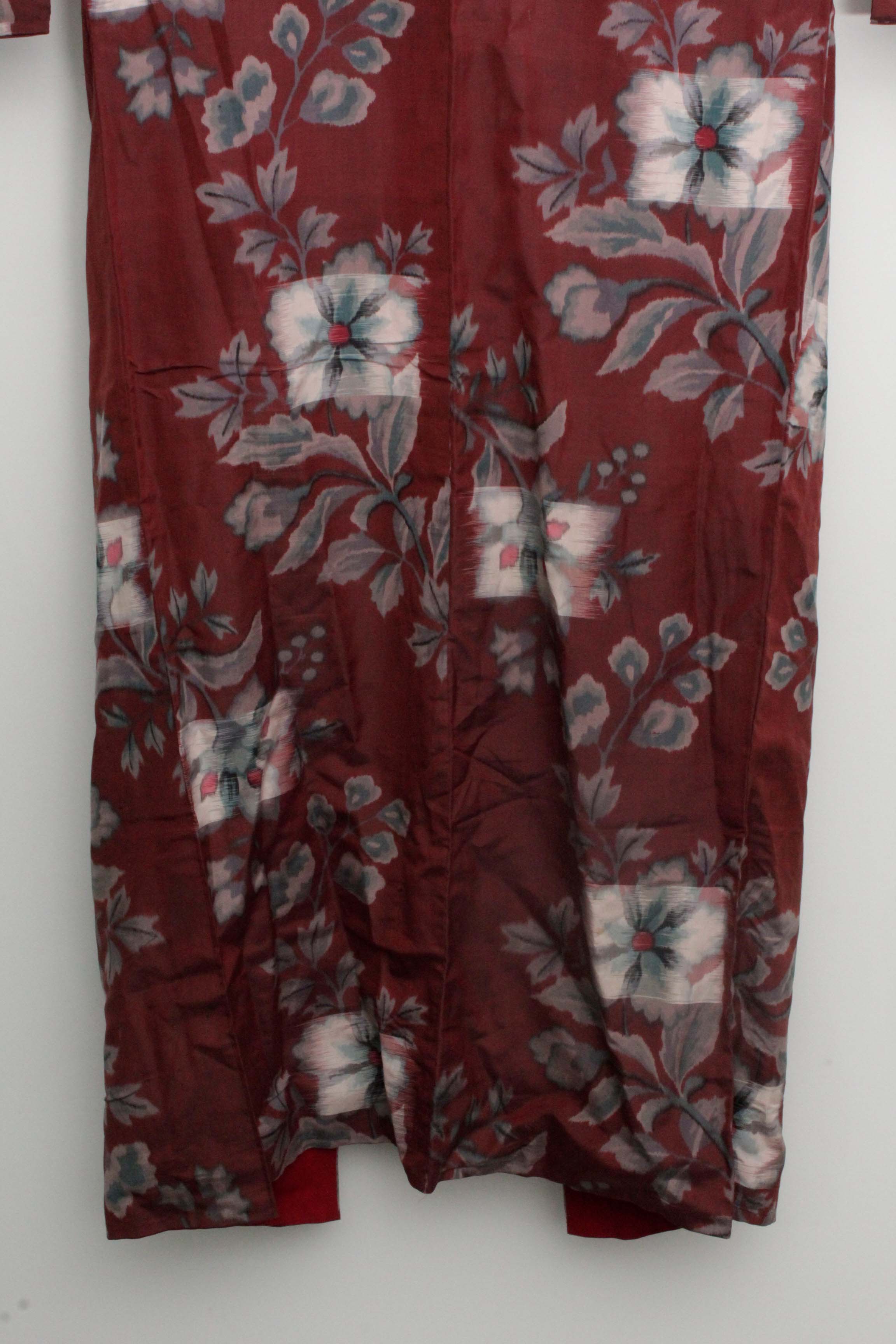 Circa 1900 Antique Handwoven Ikat Silk Kosode Kimono