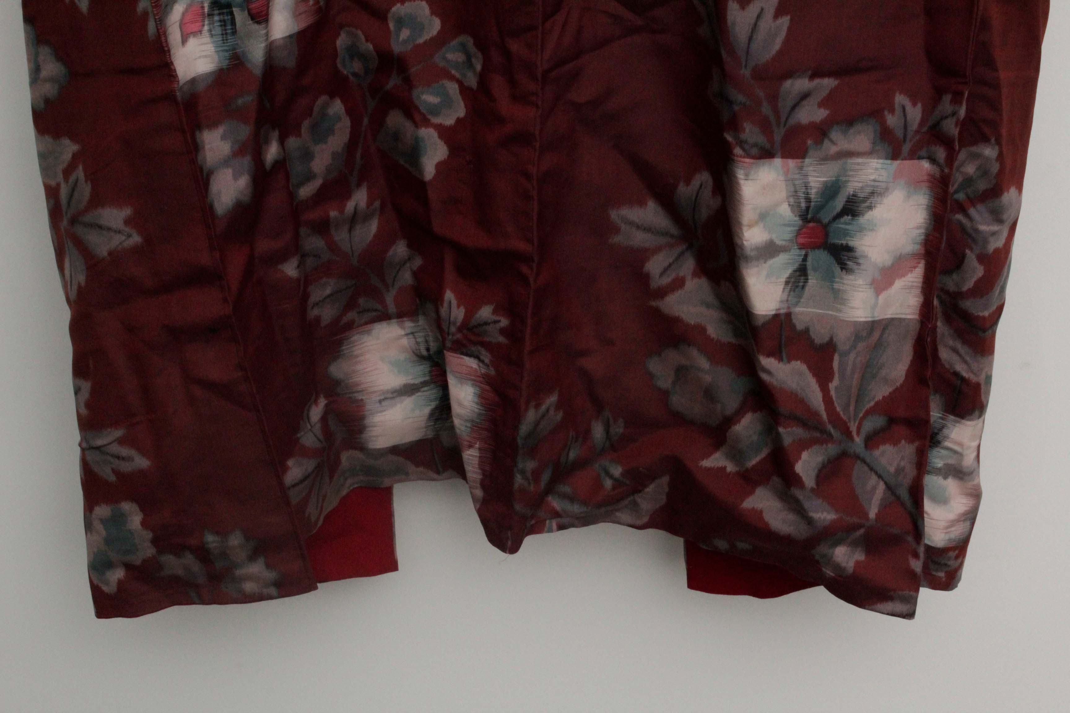 Circa 1900 Antique Handwoven Ikat Silk Kosode Kimono