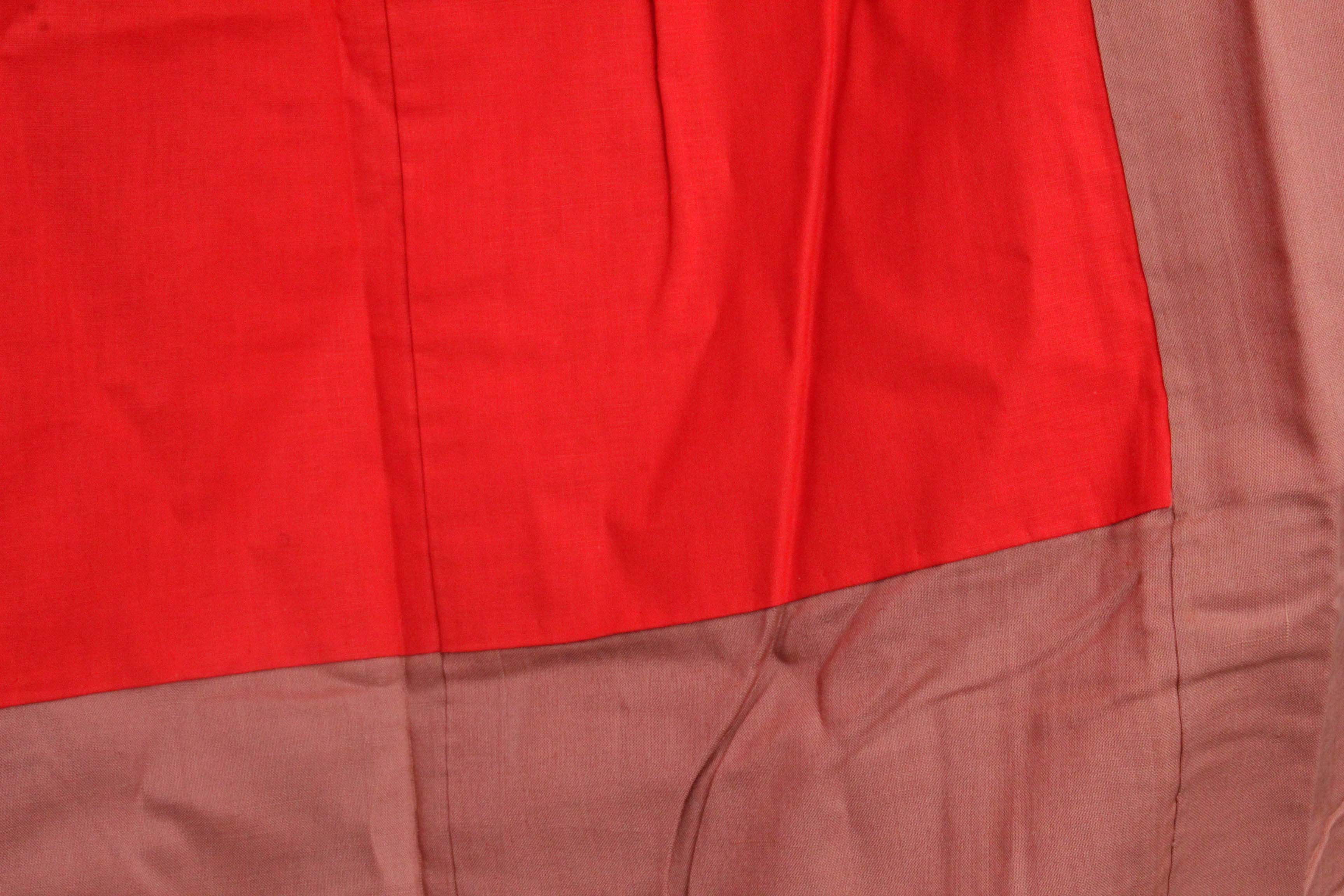 Circa 1910 Antique Handwoven Kasuri Ikat Silk Kofurisode Kimono